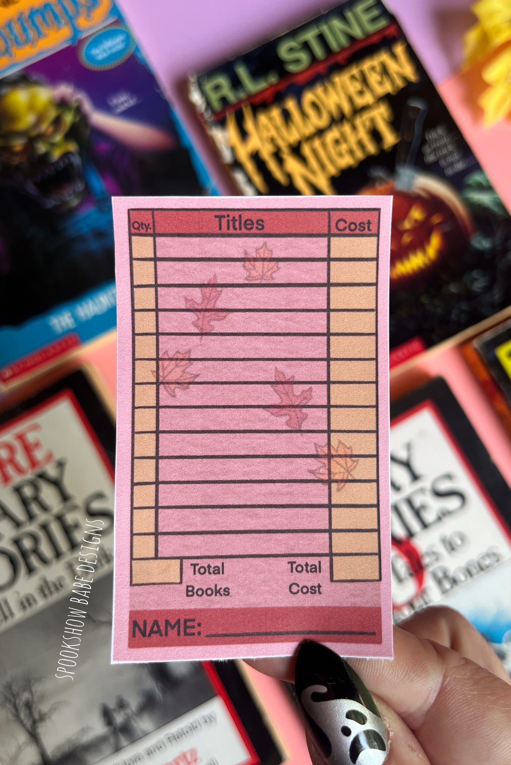 Autumn Read-A-Thon Scholastic Book Fair Order Form Bookmark