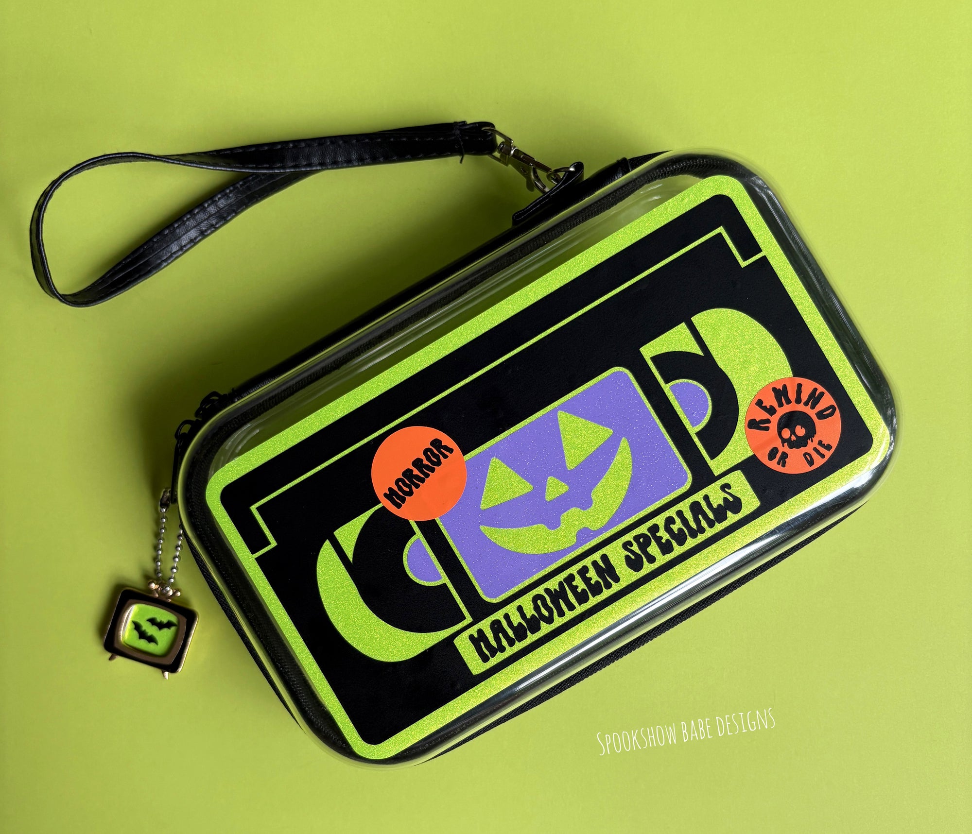 Retro Horror VHS Wristlet