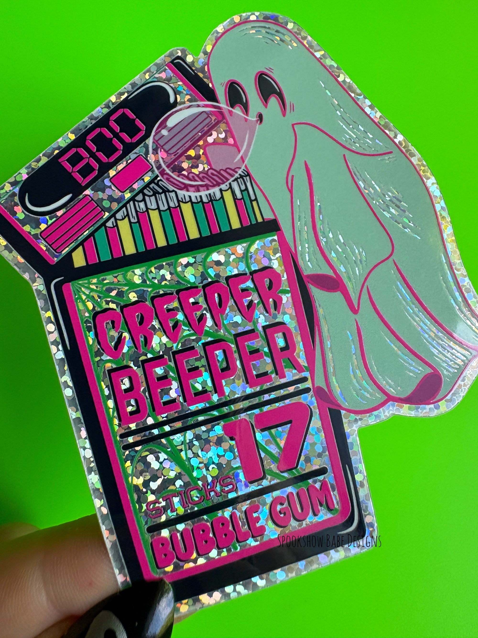 Creeper Beeper Bubble Gum Sticker