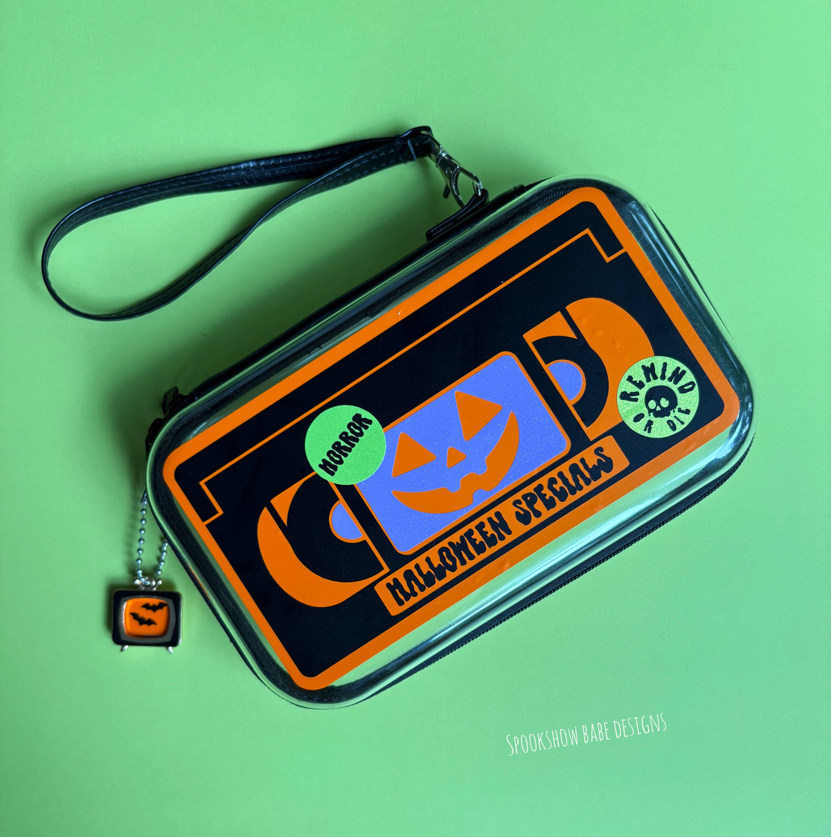 Retro Horror VHS Wristlet