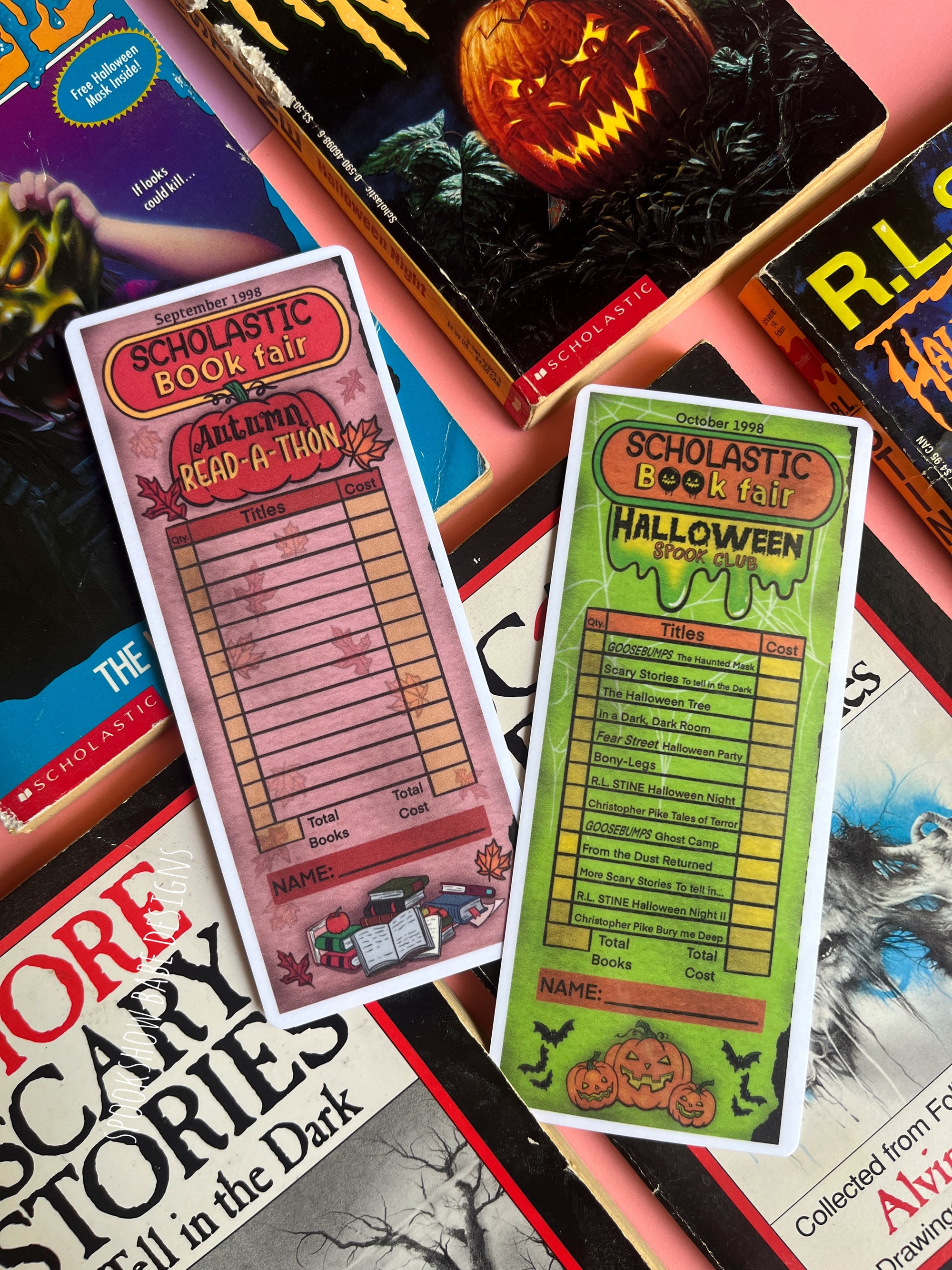 Autumn Read-A-Thon Scholastic Book Fair Order Form Bookmark