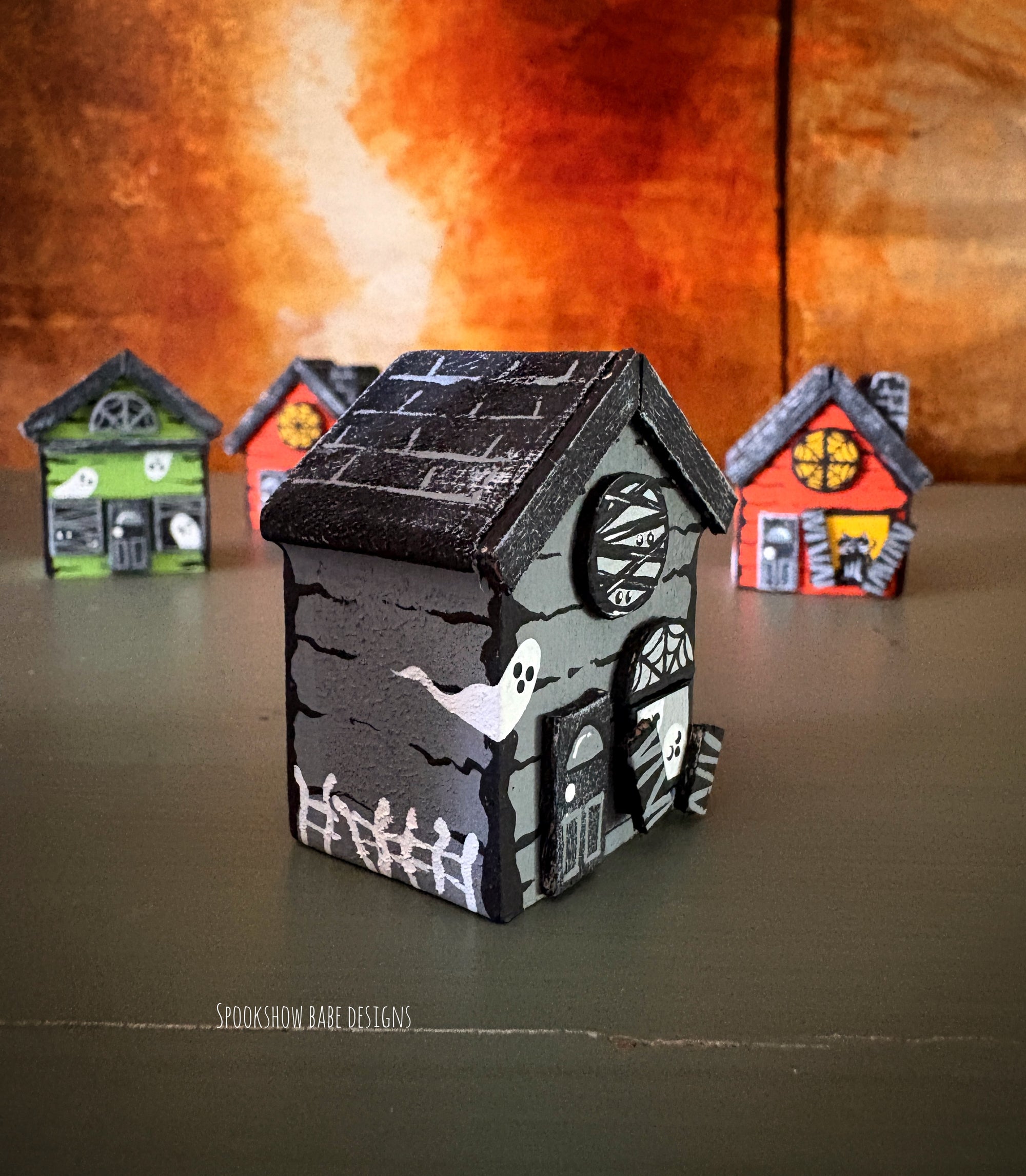 Miniature gray Haunted House