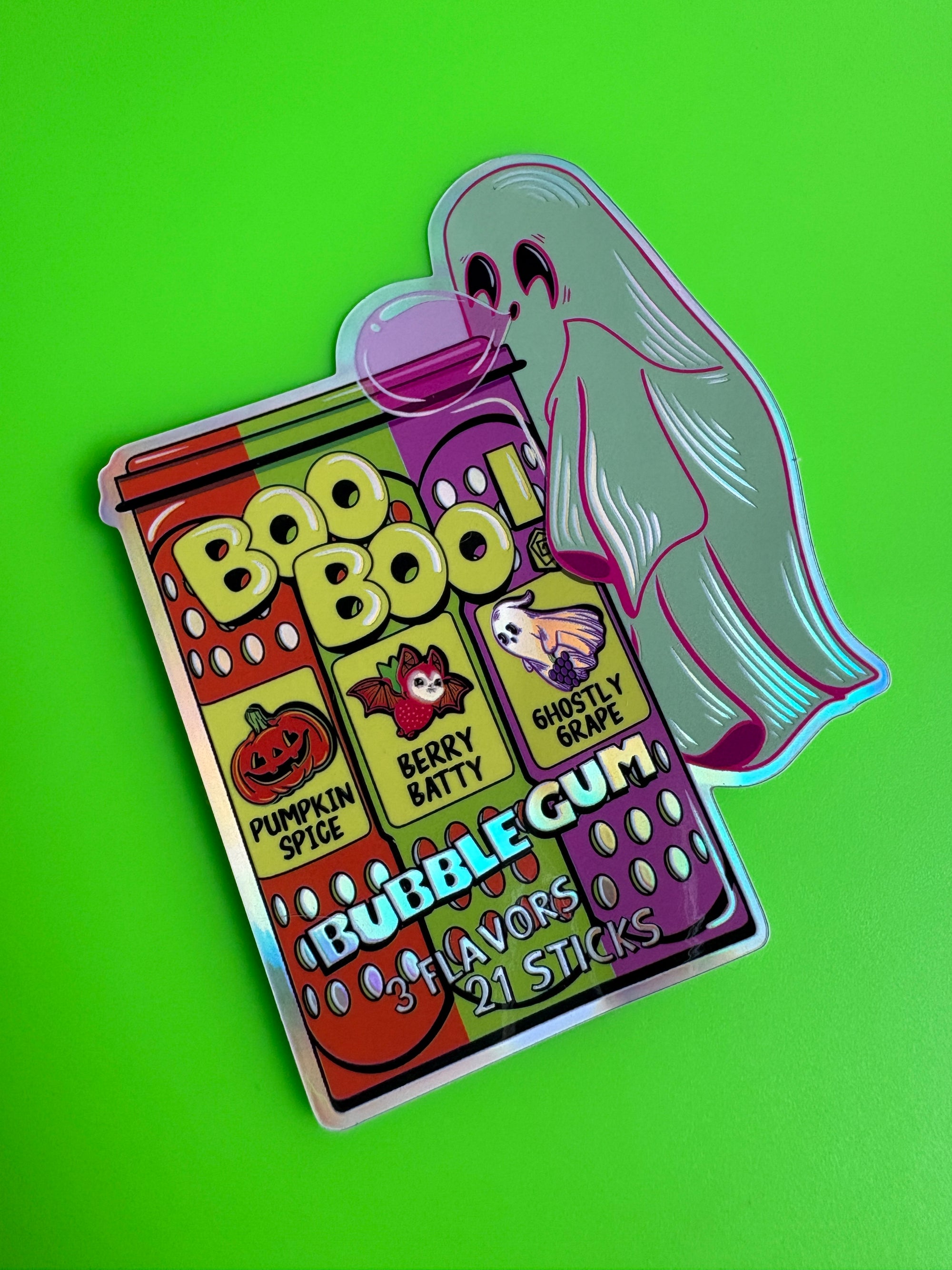 Boo Boo! Bubble Gum Sticker