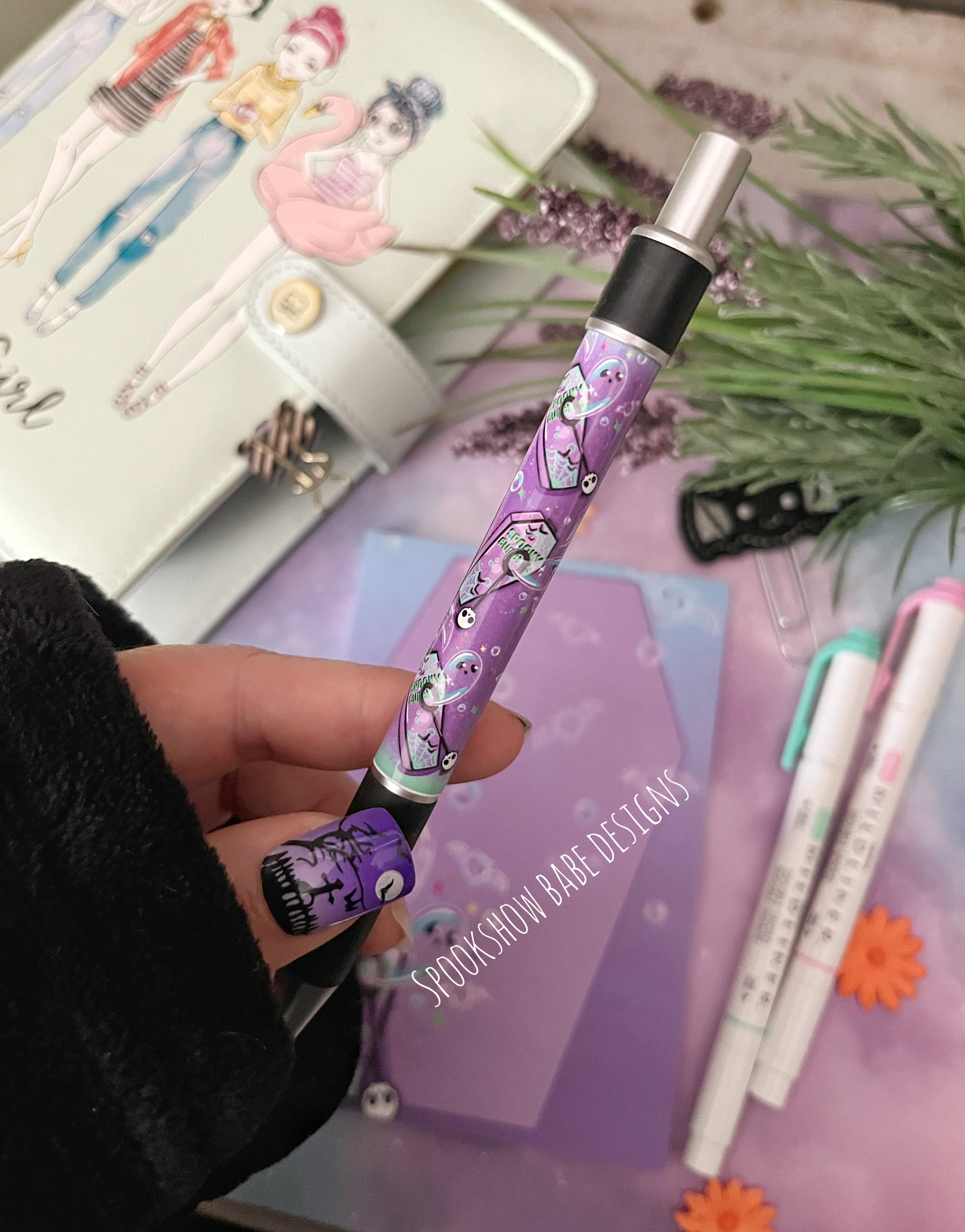 Spooky Bubbles 4x6 Sticky Notepad & Pen Set