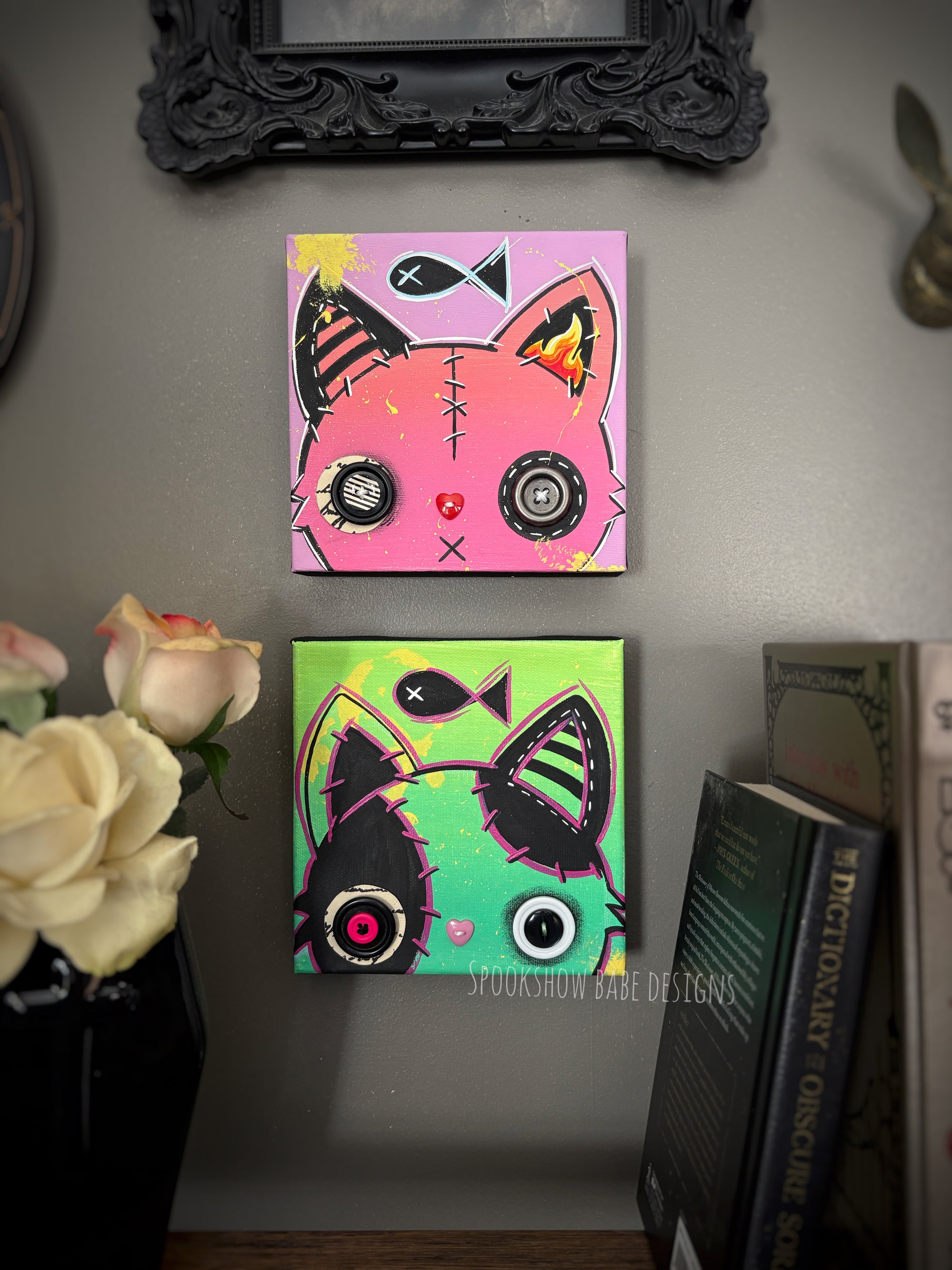 Original Canvas Kitty Painting 2