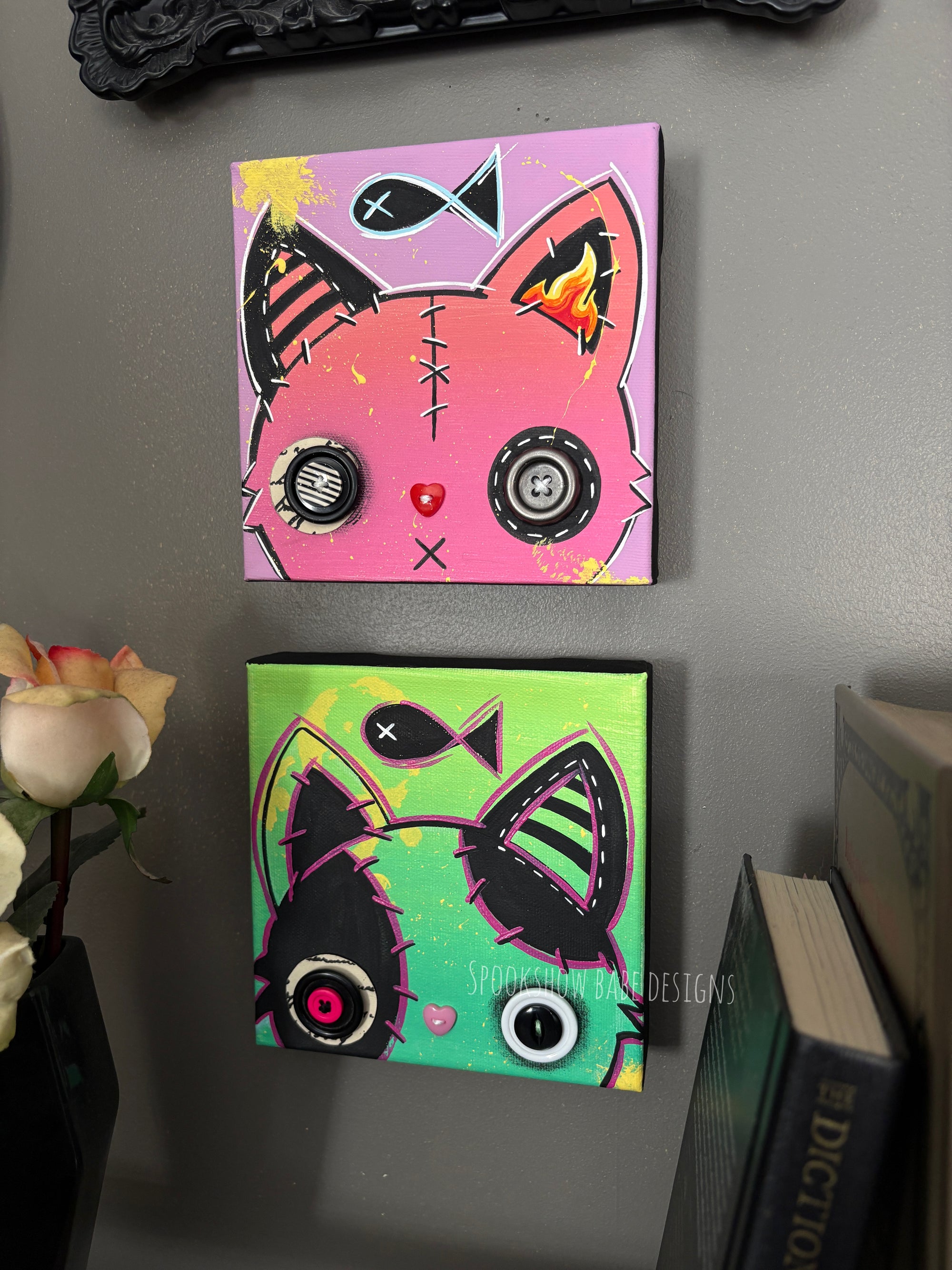 Original Canvas Kitty Painting 2