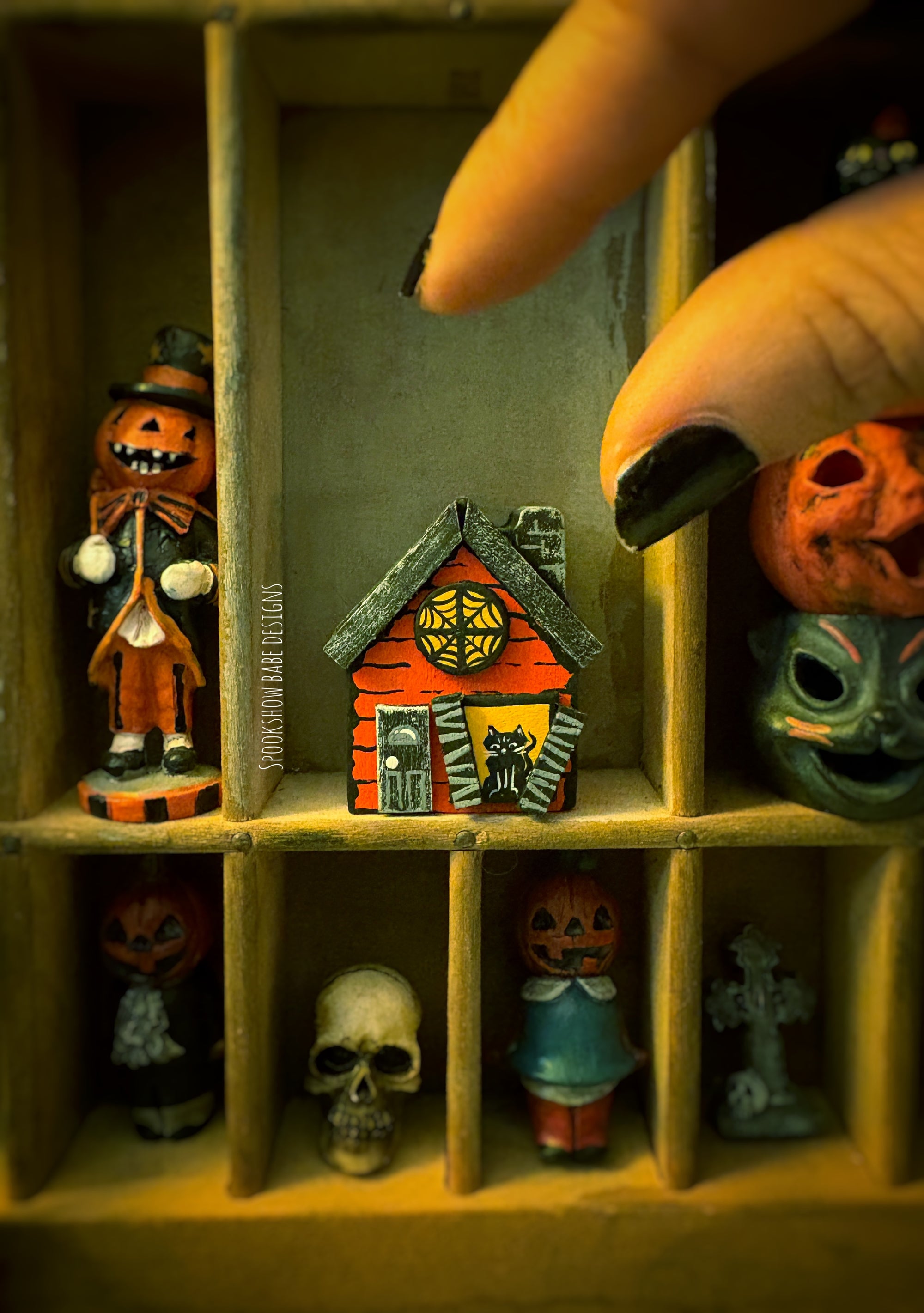 Miniature gray Haunted House
