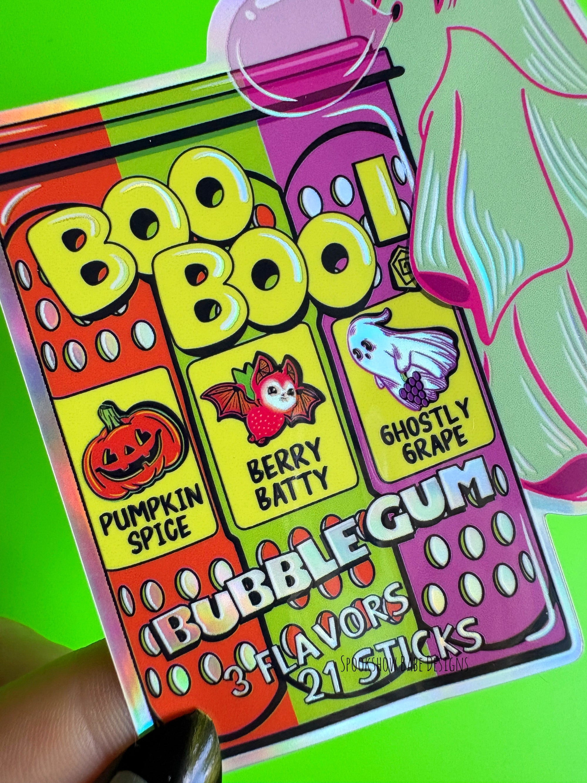 Boo Boo! Bubble Gum Sticker