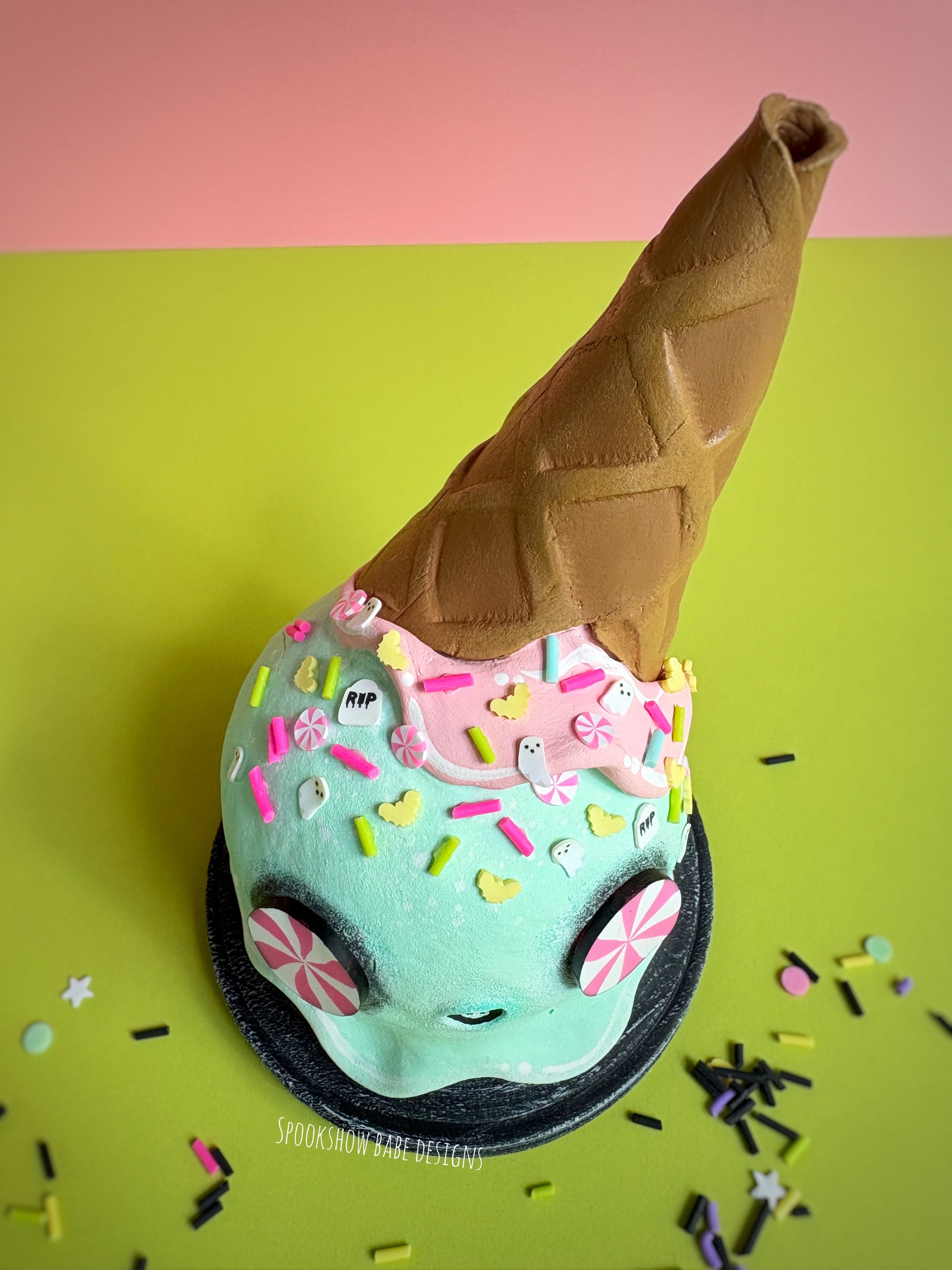 Ghostie Ice Cream Cone