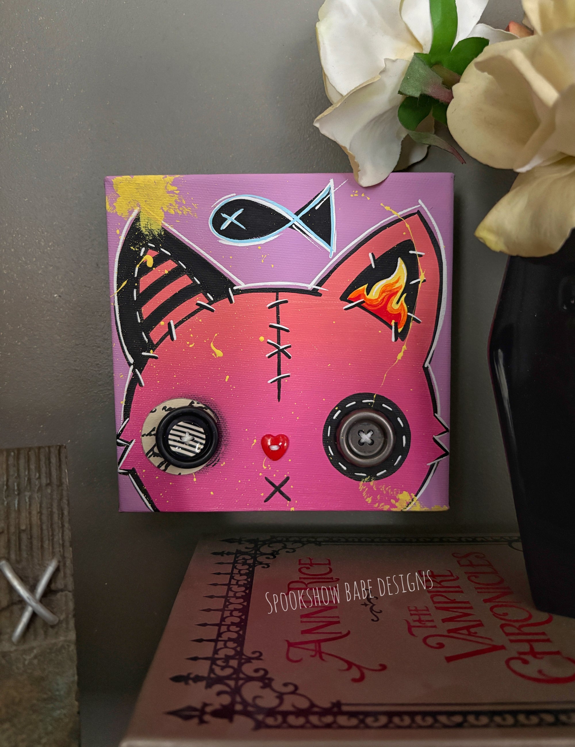 Original Canvas Kitty Painting 2