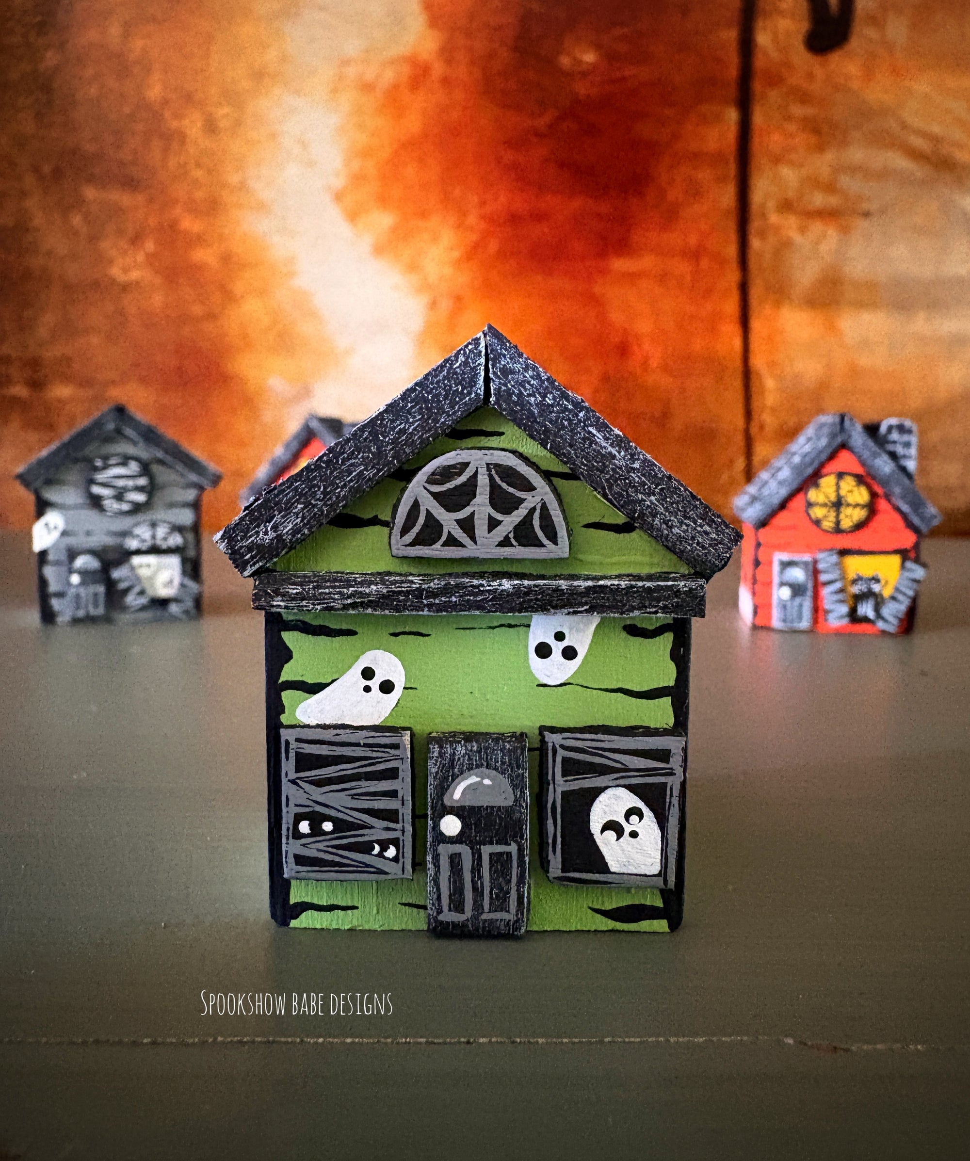 Miniature green Haunted House