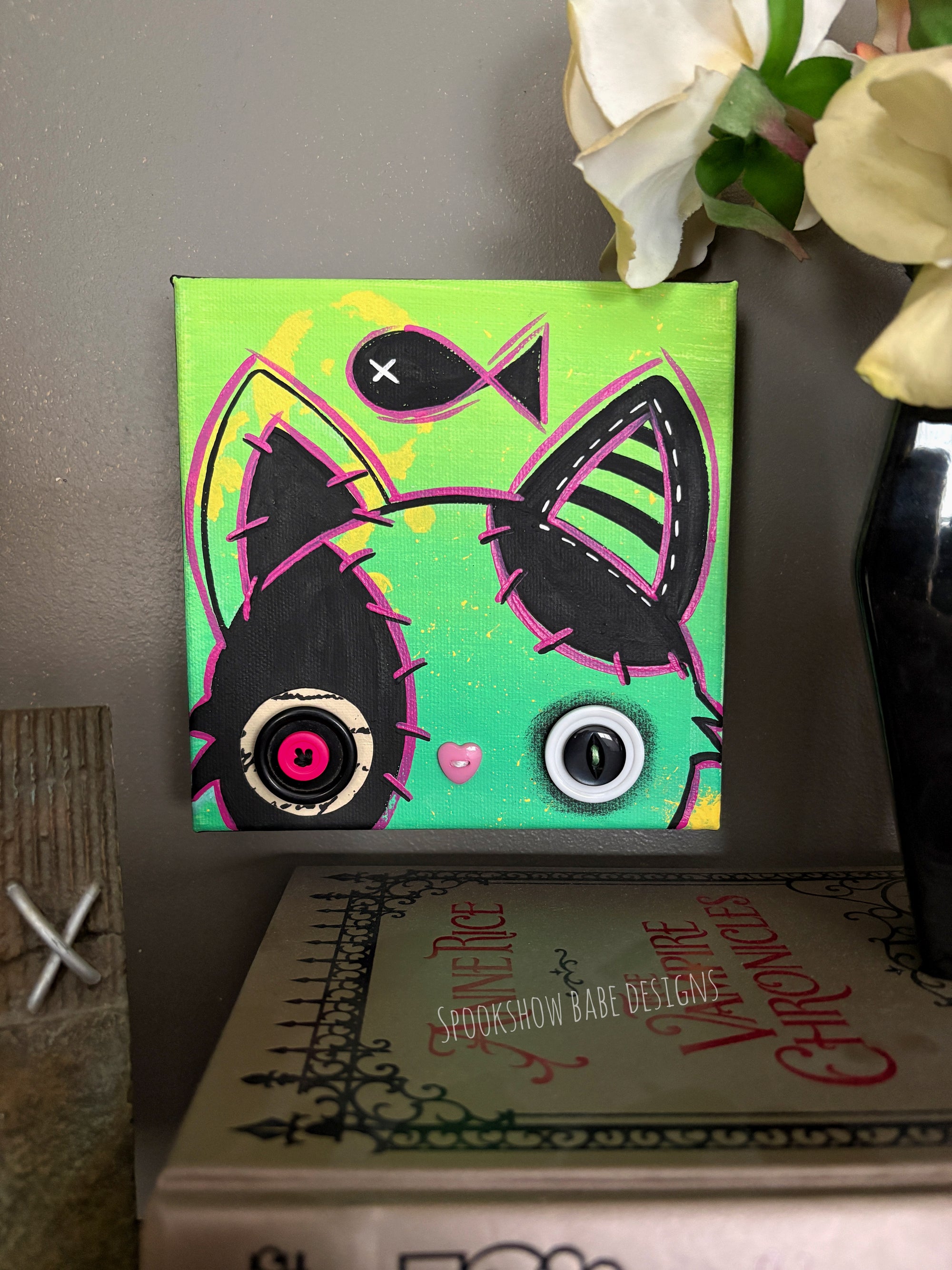 Original Canvas Kitty Painting 1