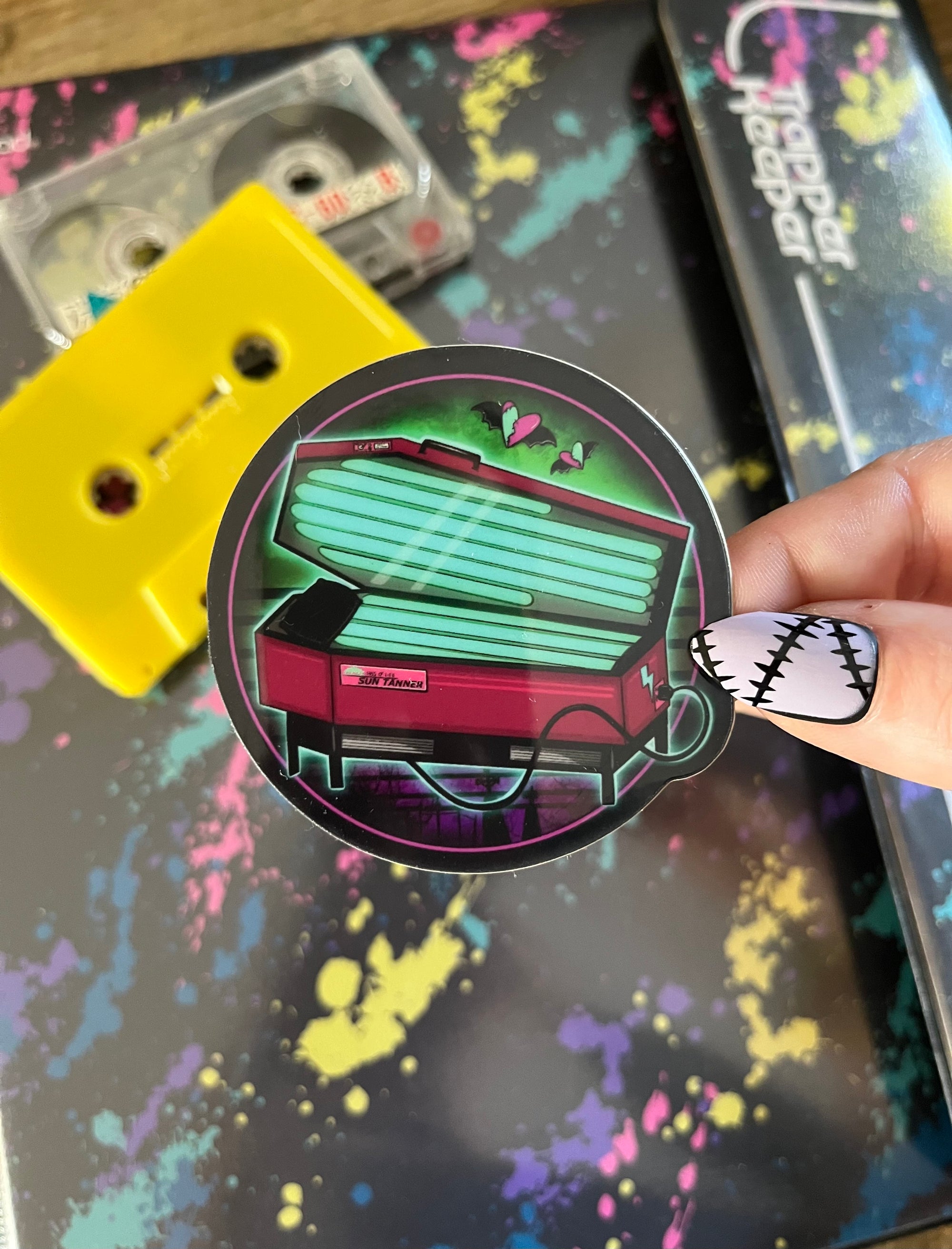 “Hiss of Life” Glow in the dark Coffin Tanner Sticker