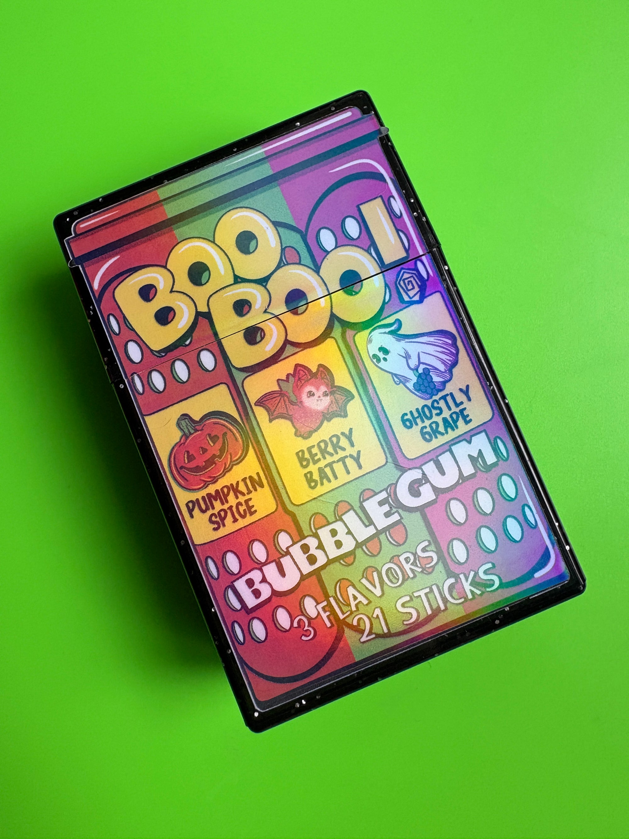 Boo Boo! Bubble Gum Flip Top Case