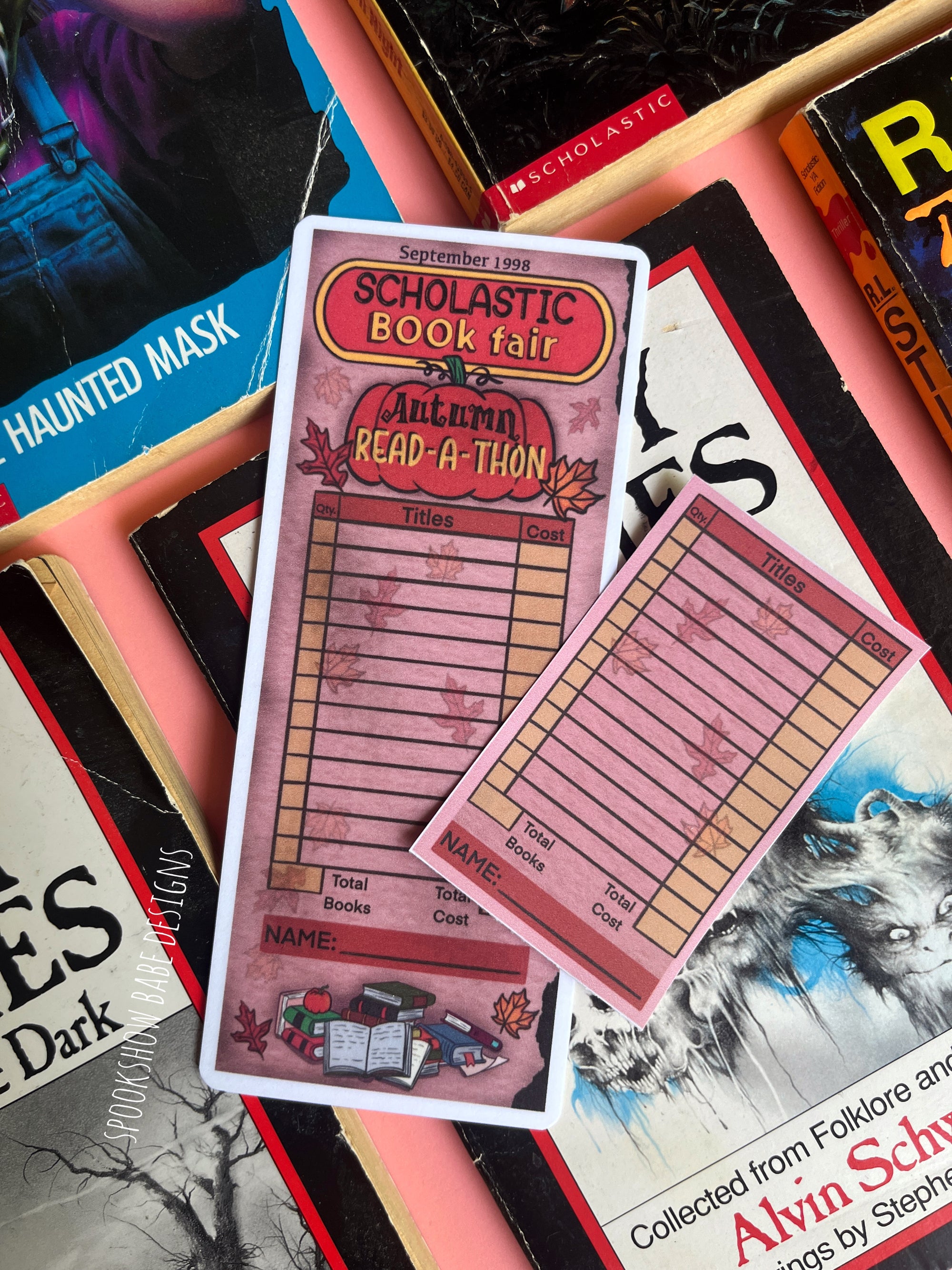 Autumn Read-A-Thon Scholastic Book Fair Order Form Bookmark