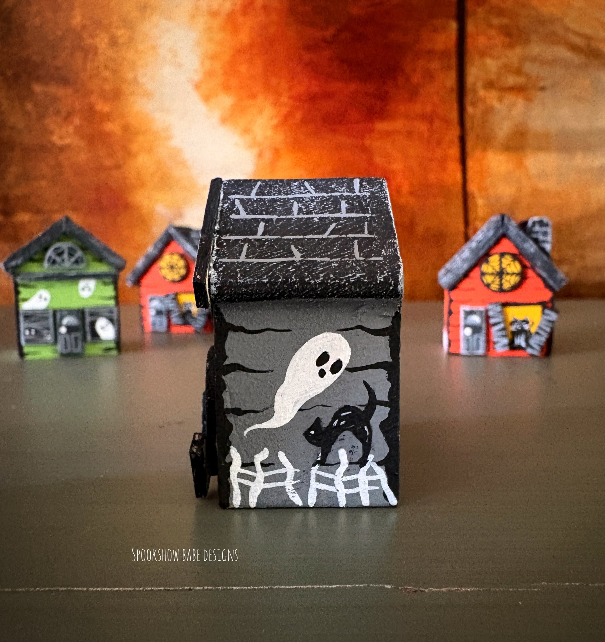 Miniature gray Haunted House