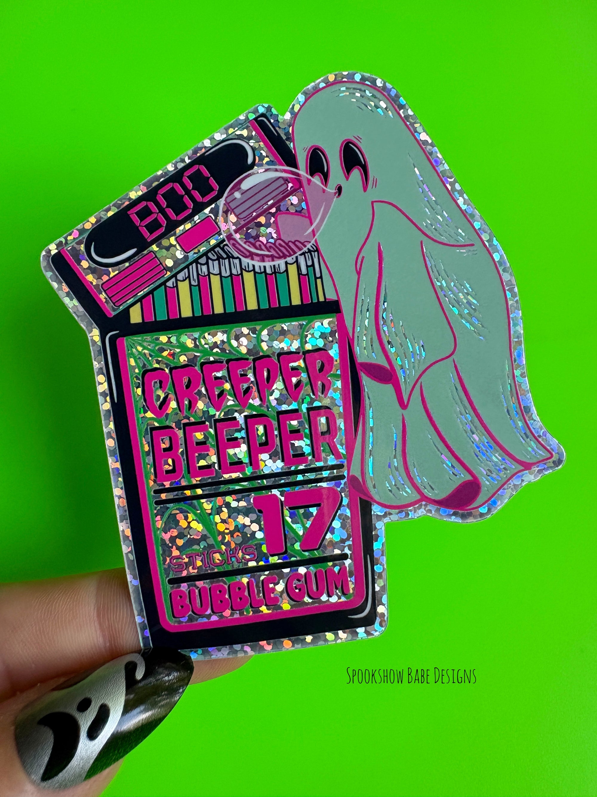 Creeper Beeper Bubble Gum Sticker