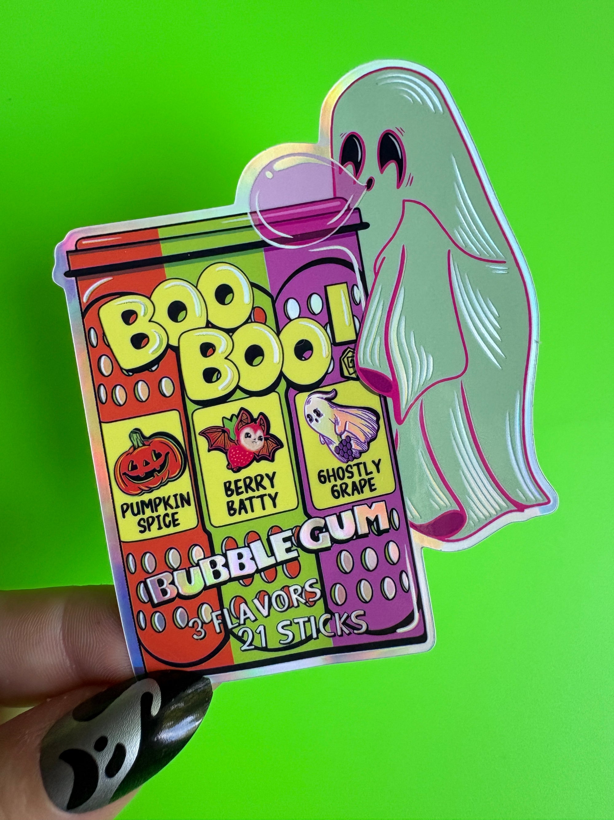 Boo Boo! Bubble Gum Sticker