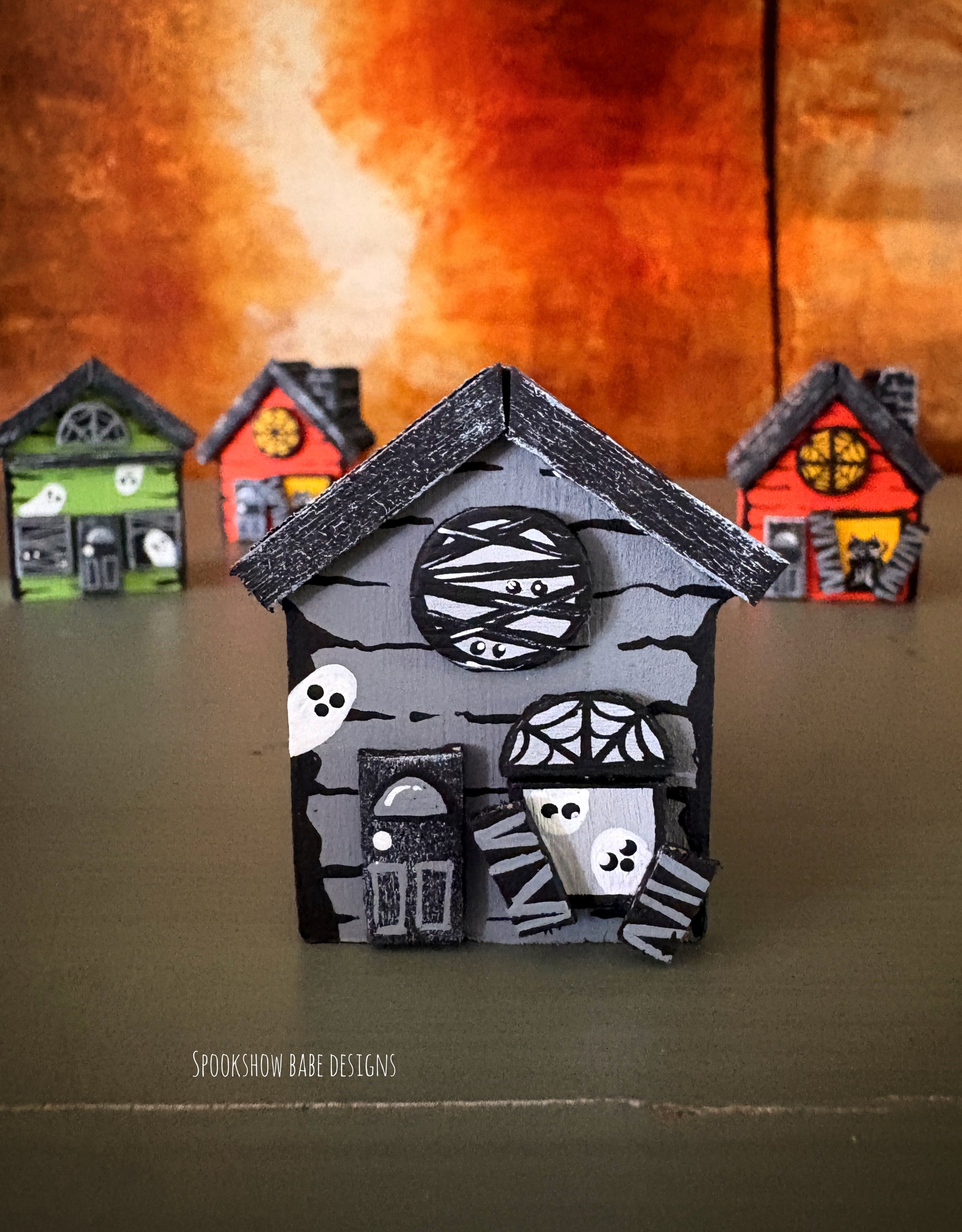 Miniature gray Haunted House