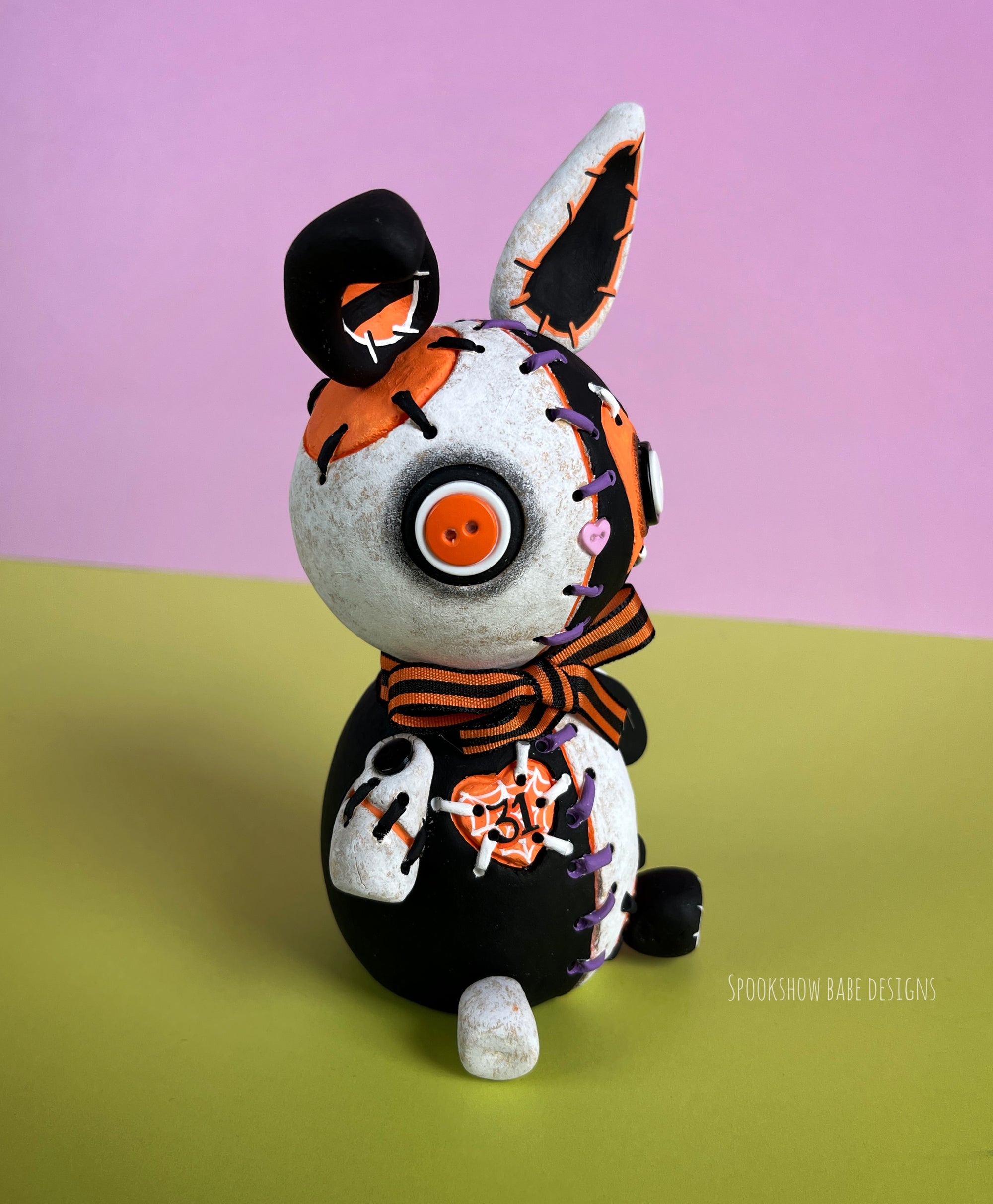 Hollo'quin Stitched Bunny Doll