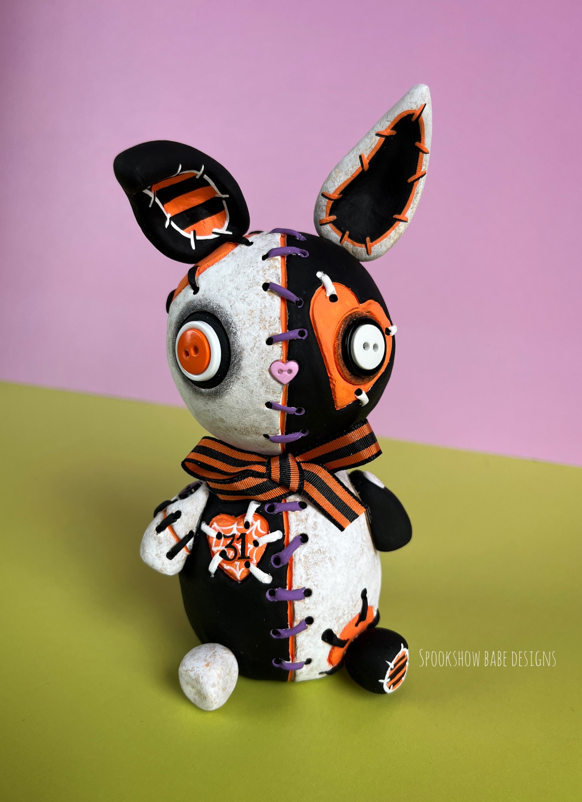 Hollo'quin Stitched Bunny Doll