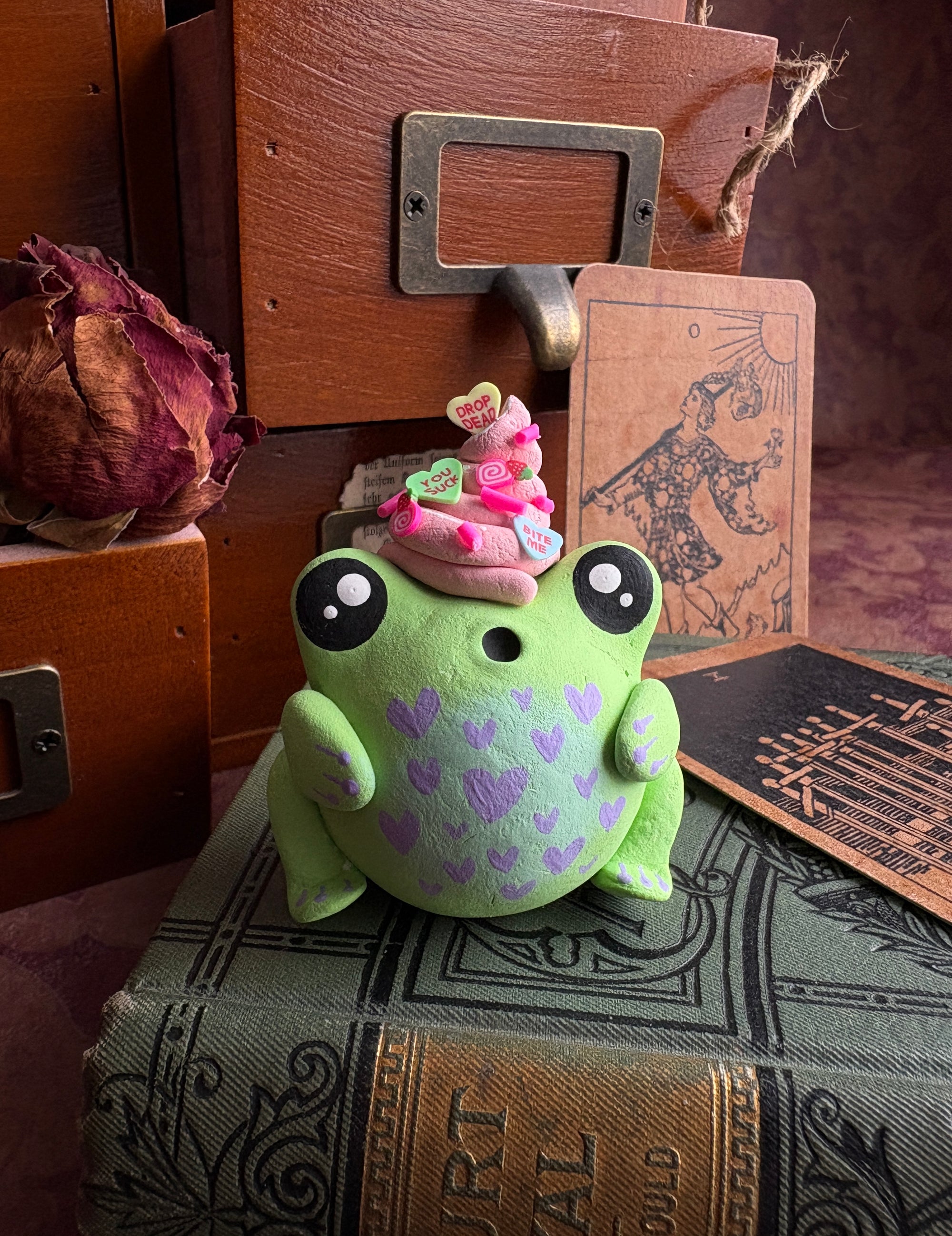 Green Frosting Frog Companion