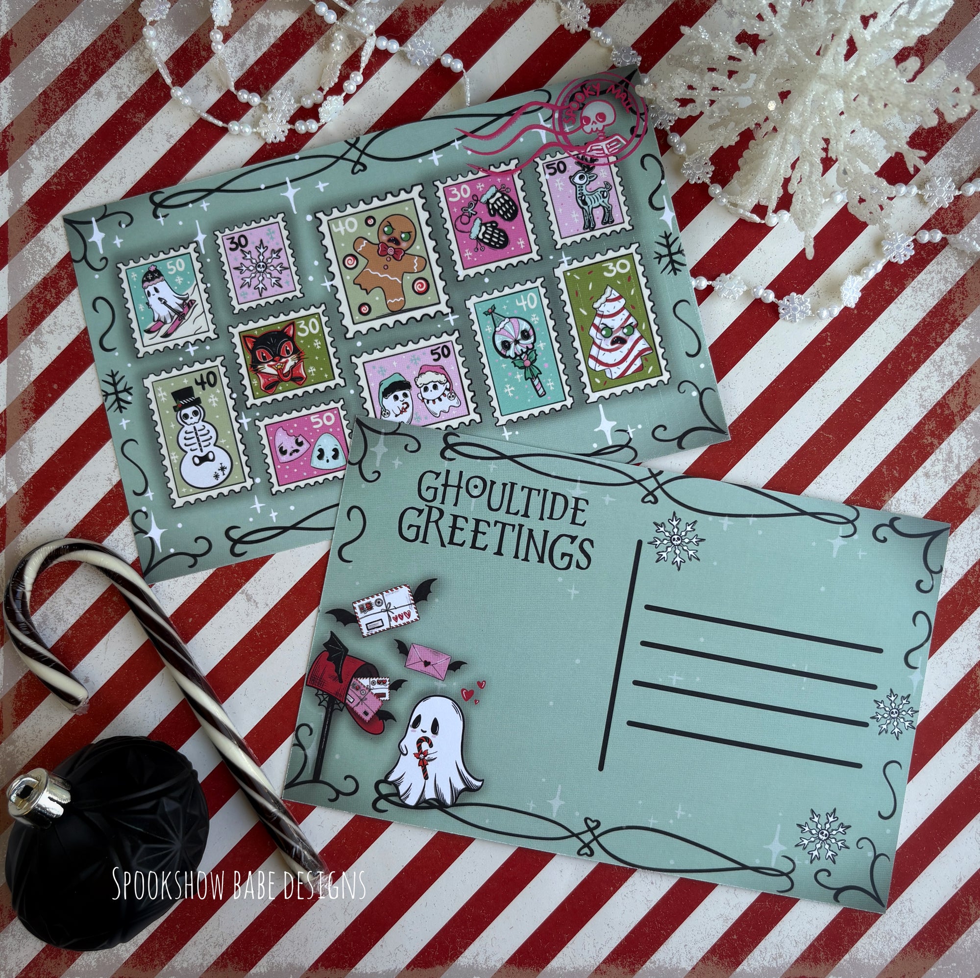 Haunted Holiday 4 Postcard Set & Pen