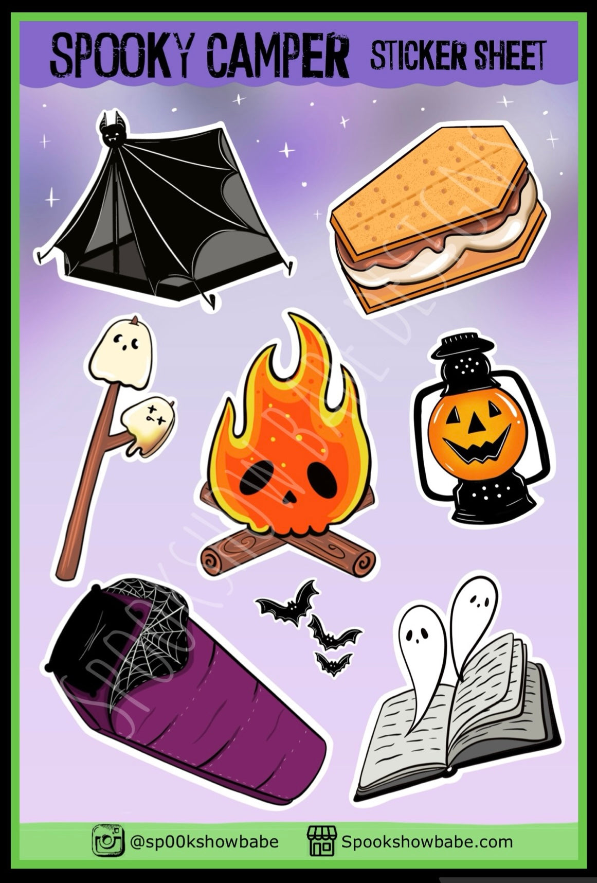 Spooky Camper Sticker Sheet