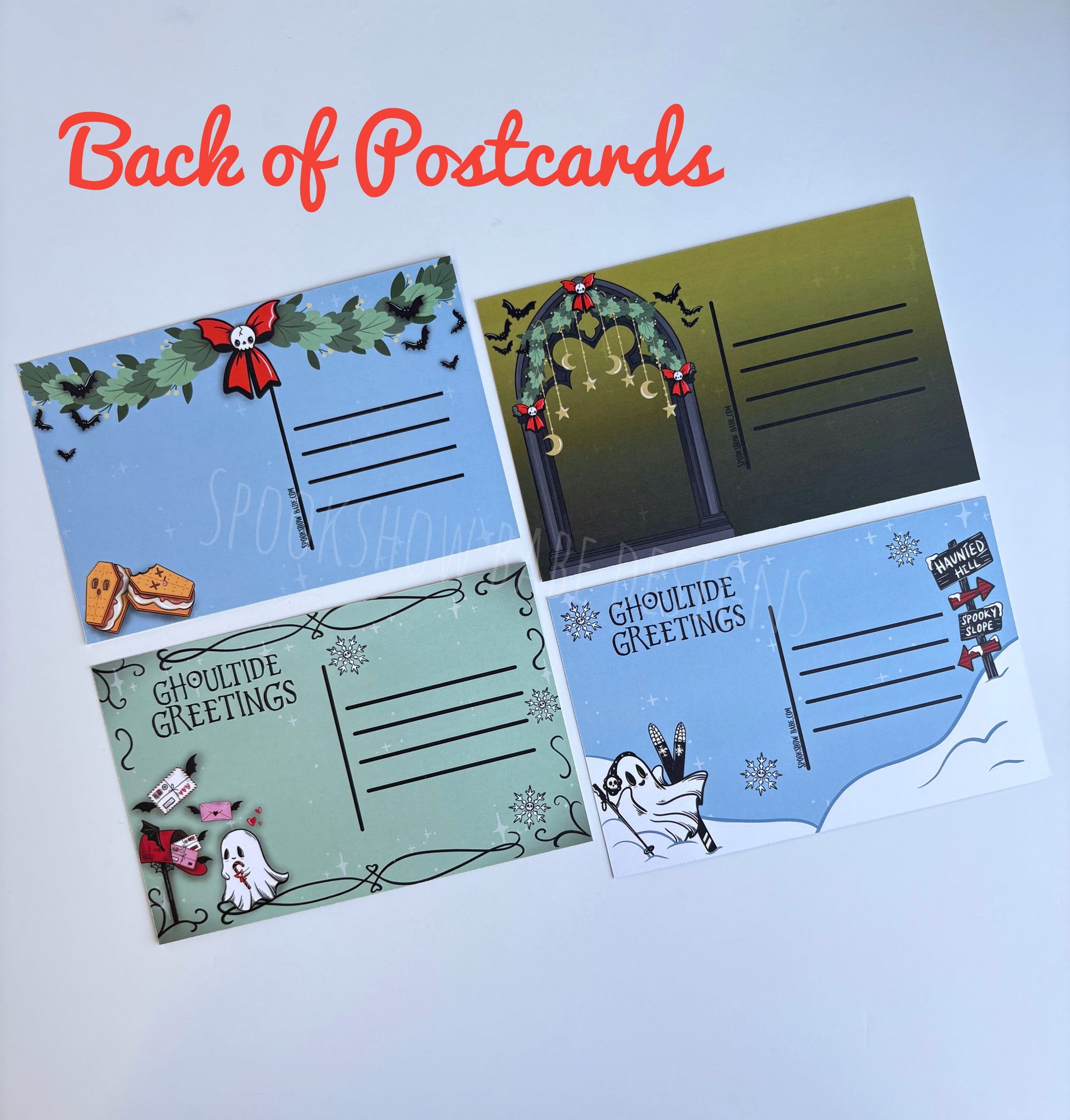 Haunted Holiday 4 Postcard Set & Pen