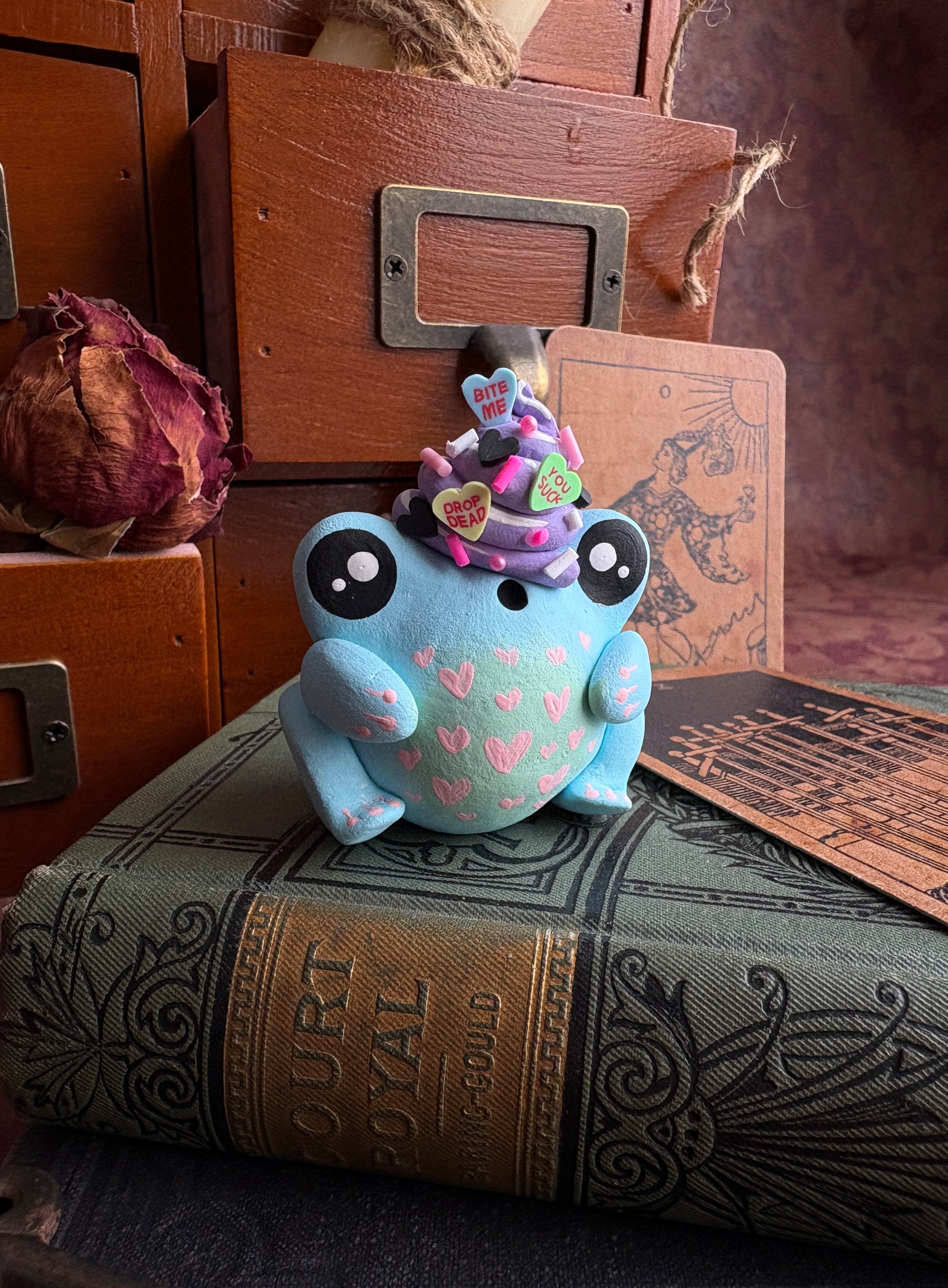 Blue Frosting Frog Companion