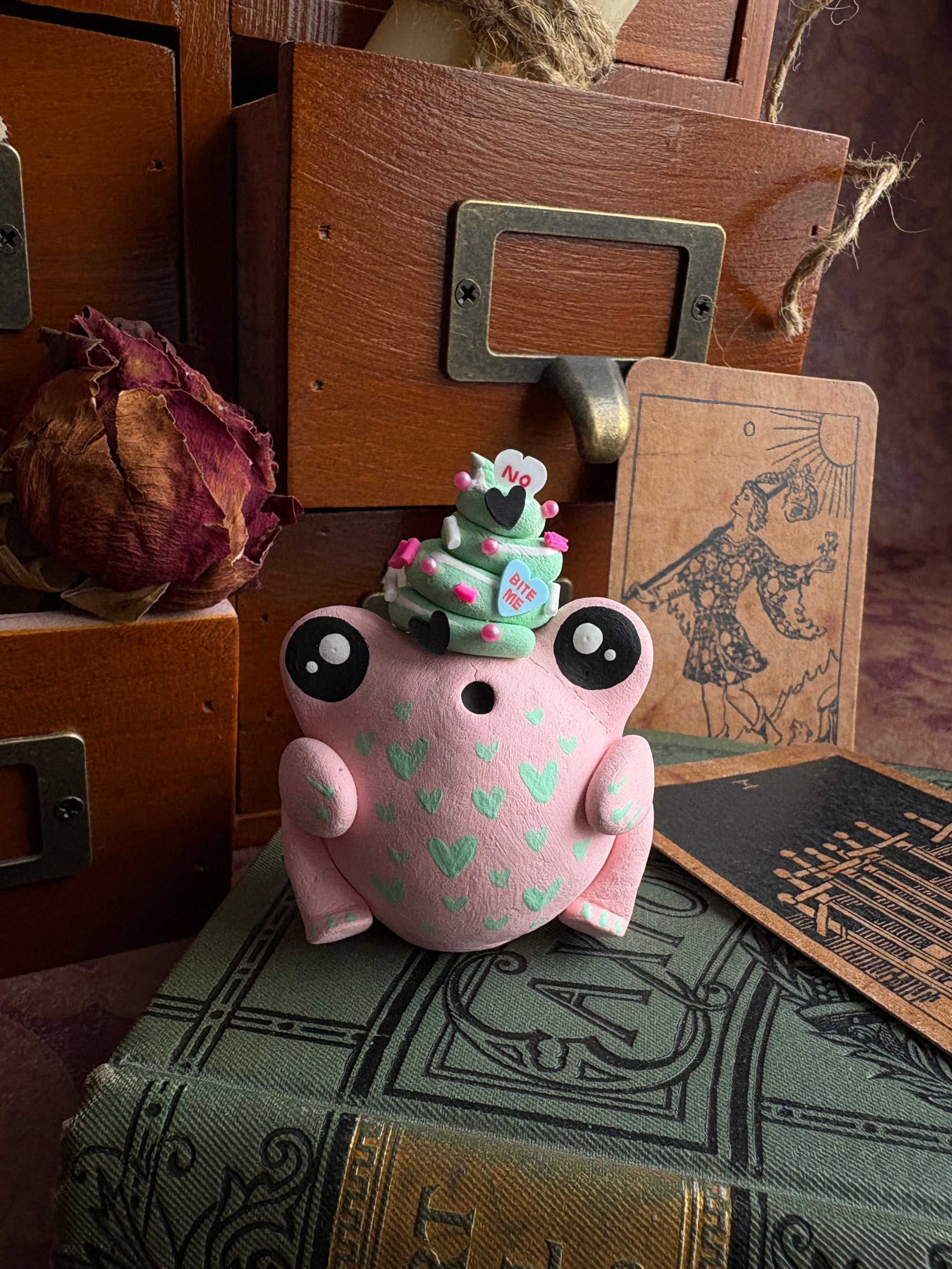 Pink Frosting Frog Companion