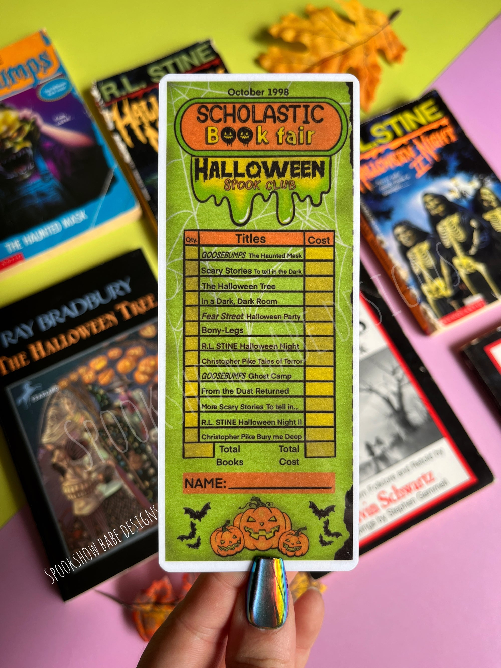 Scholastic Book Fair Order Form Bookmark