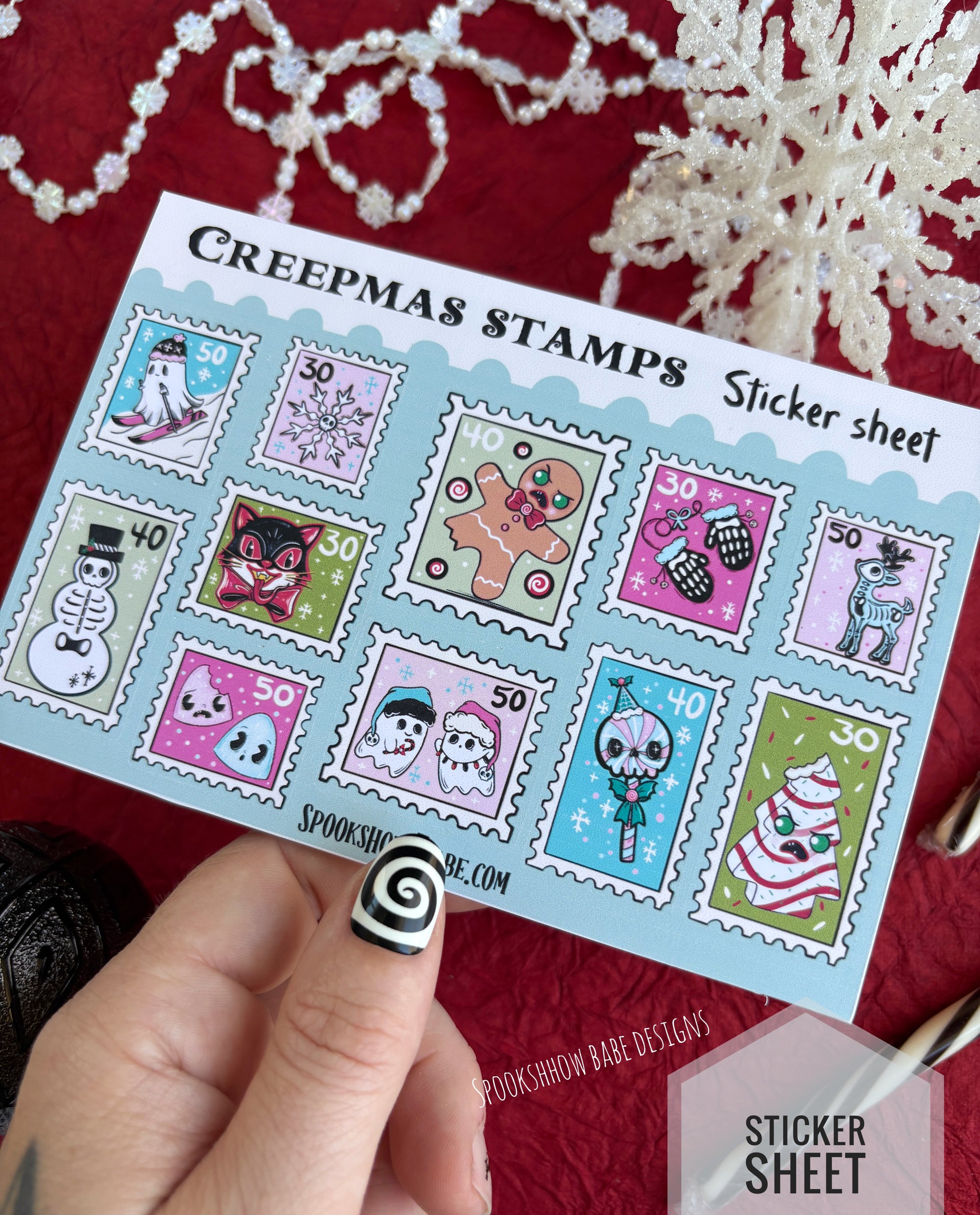 Creepmas Stamps Sticker Sheet
