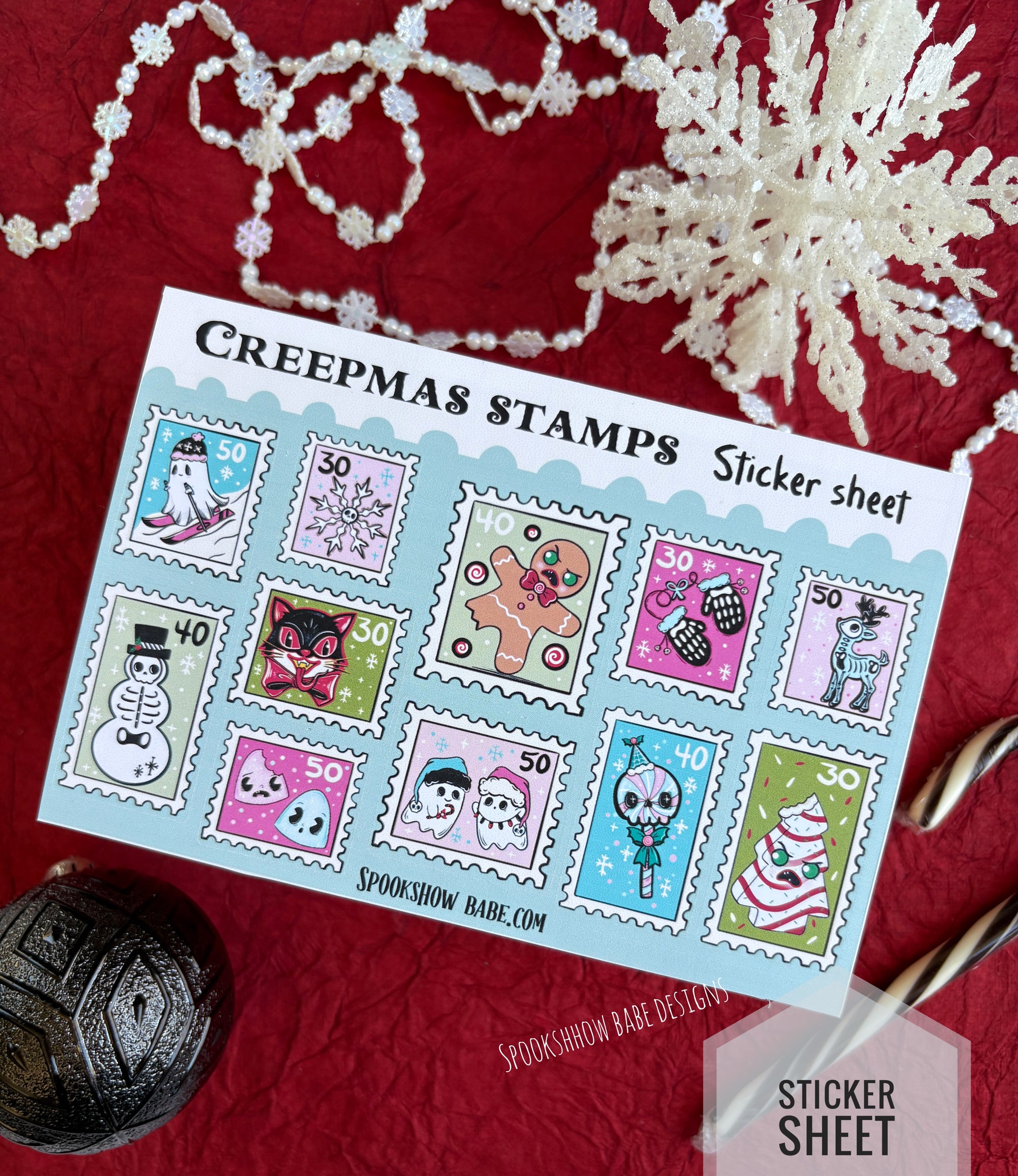 Creepmas Stamps Sticker Sheet