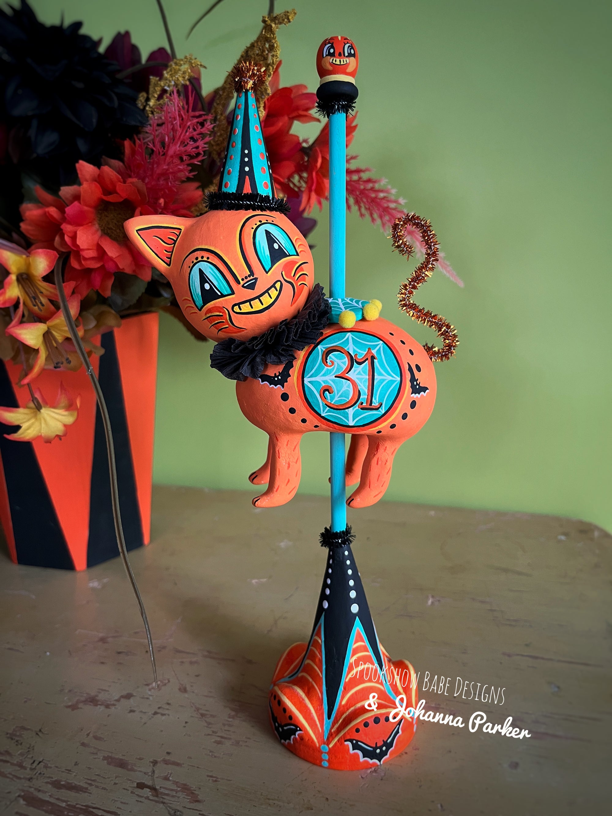 Johanna Parker Grinning Copper Cat Carousel