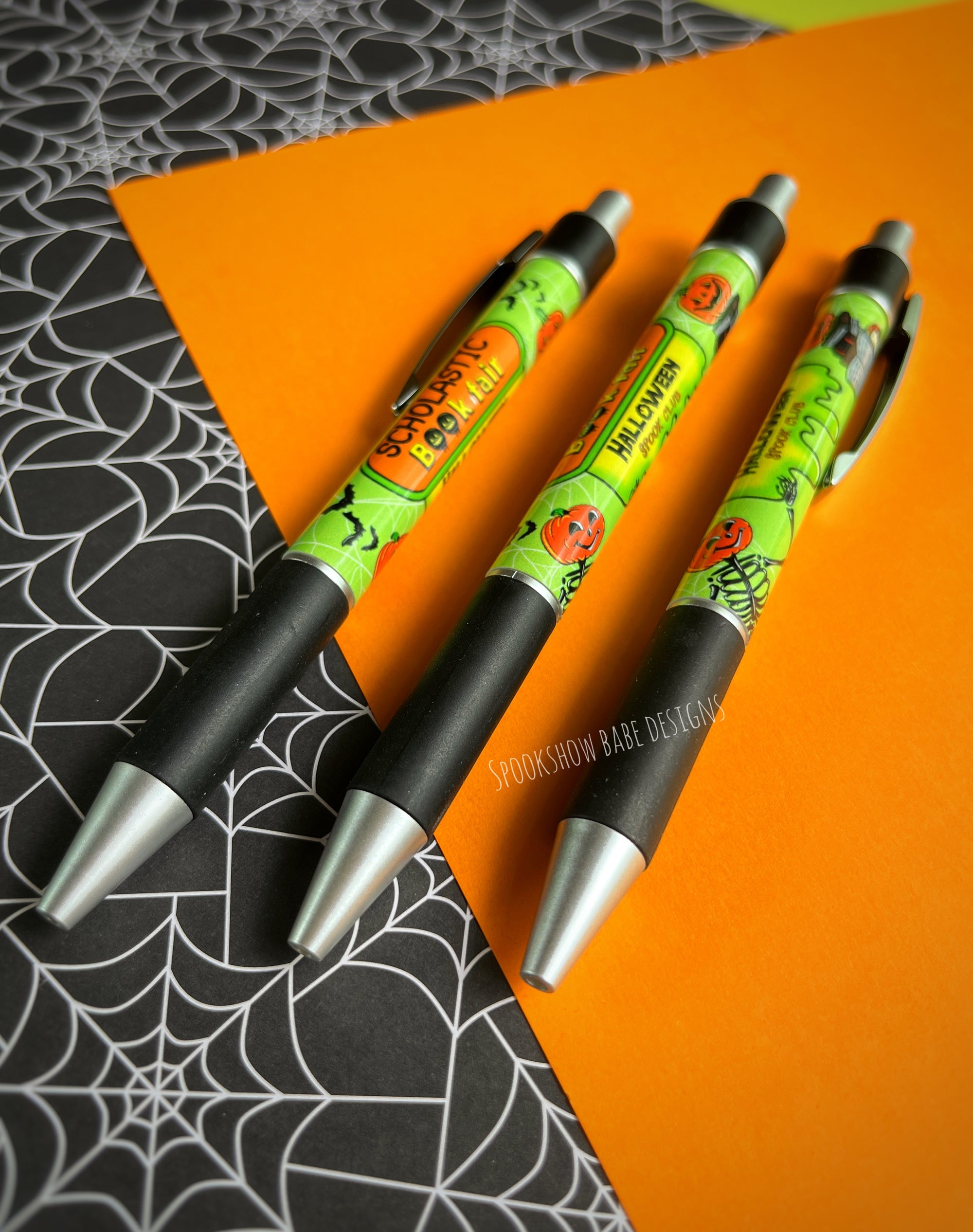 90's Halloween Scholastic Post-It Notepad & Pen Set
