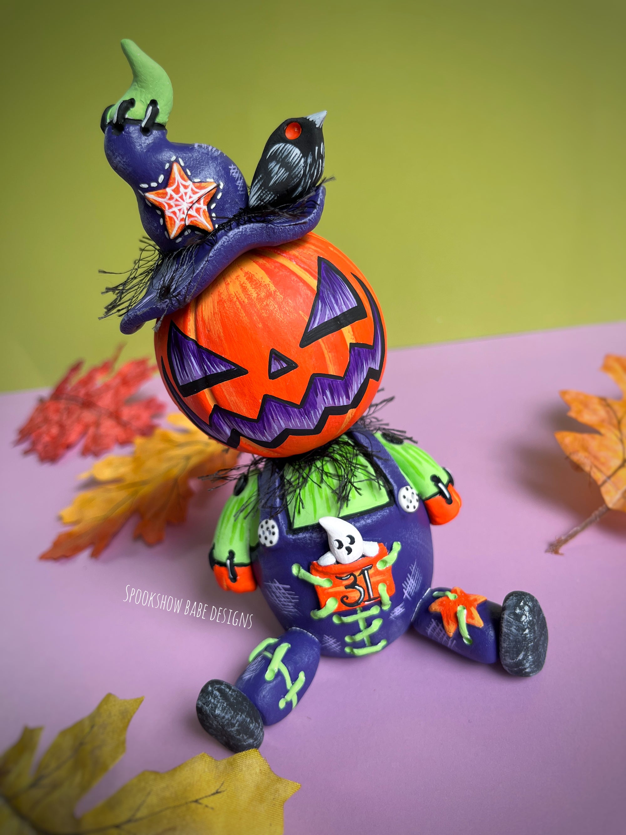 Orange Jack o Lantern Scarecrow