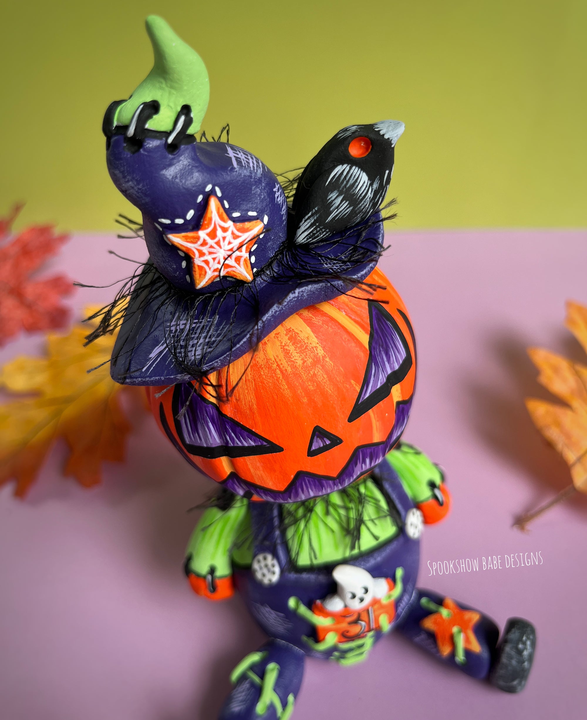 Orange Jack o Lantern Scarecrow