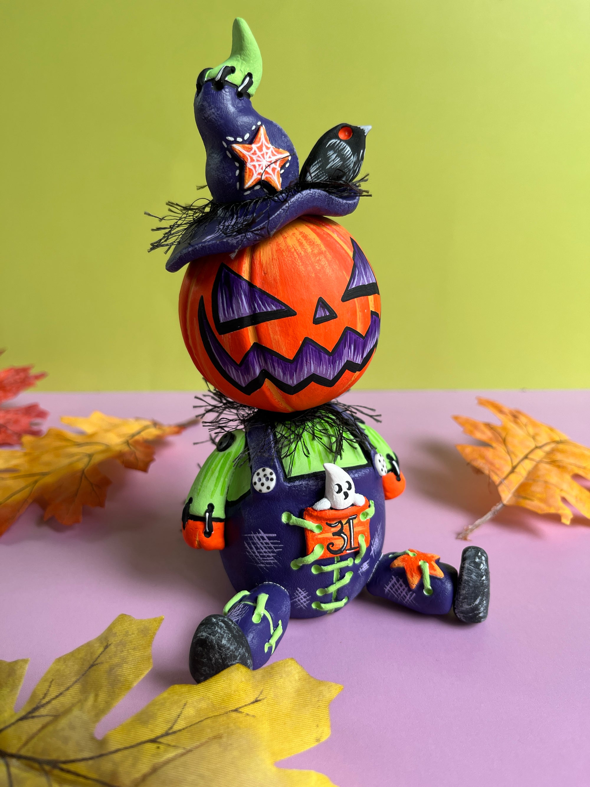 Orange Jack o Lantern Scarecrow