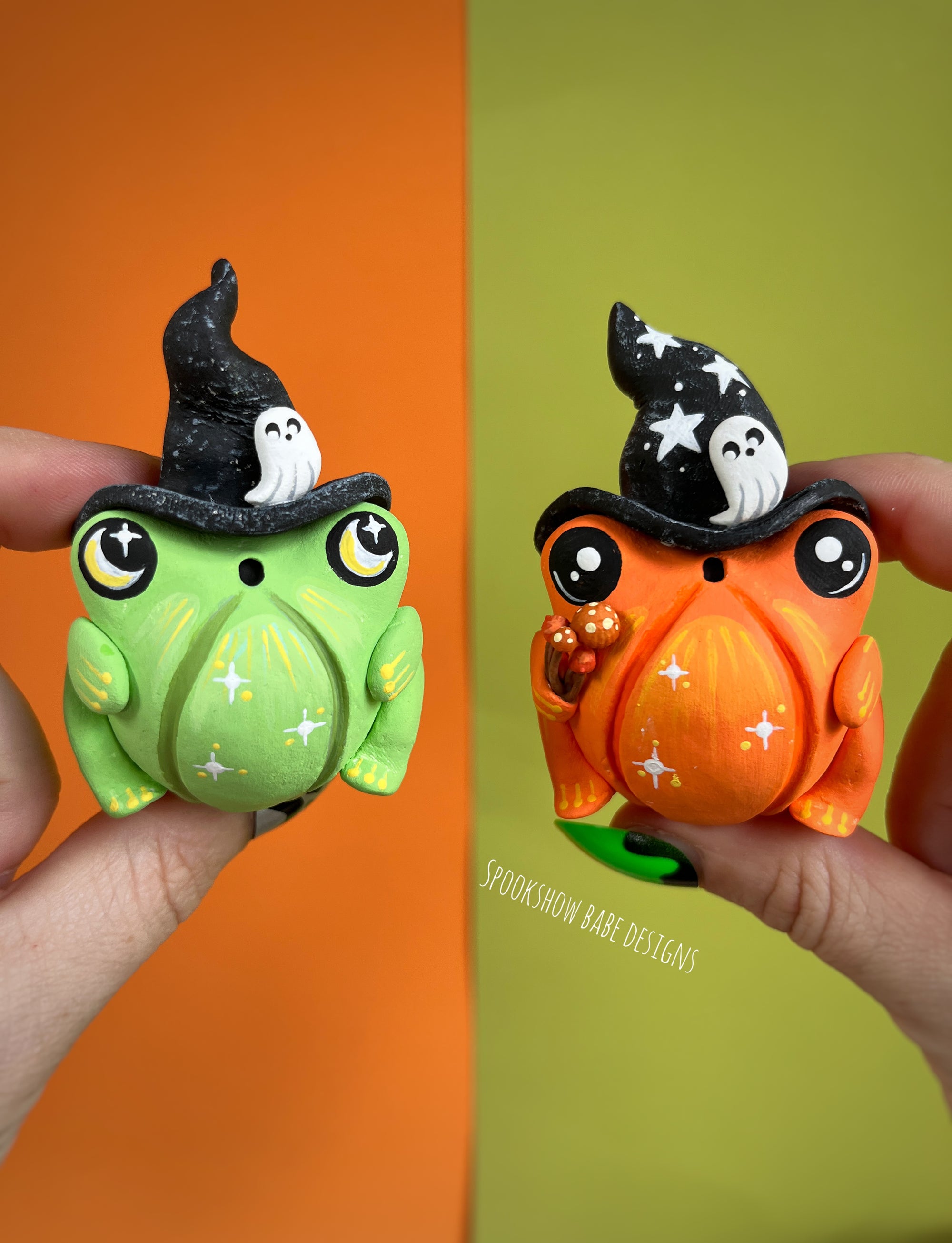 Witchy Pumpkin Frog Companion