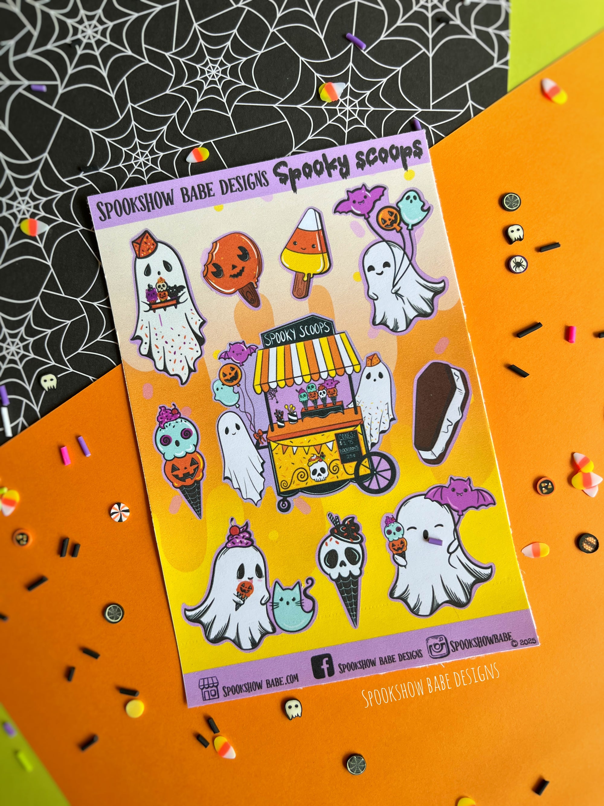 Spooky Scoops Vinyl Sticker Sheet