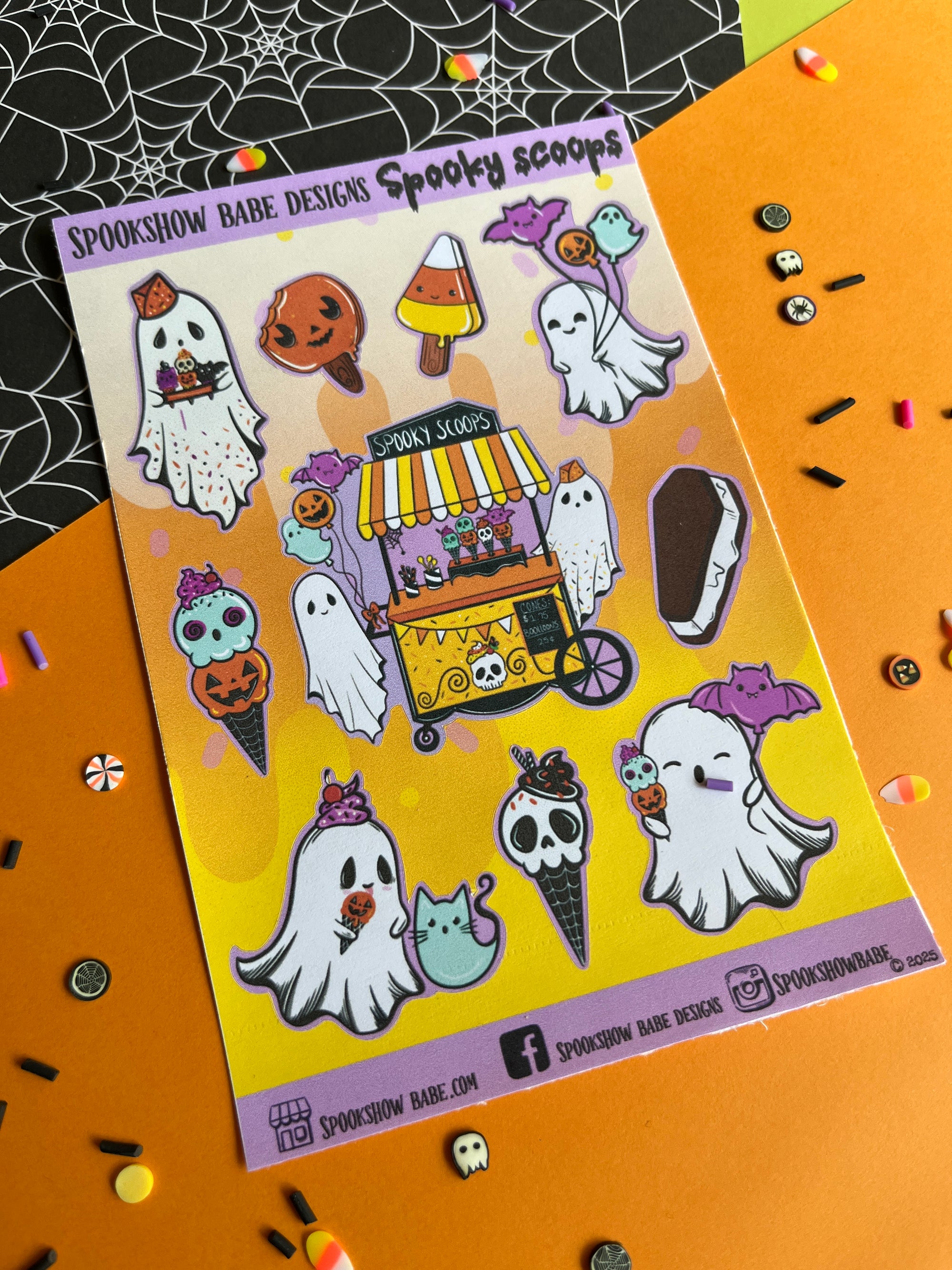 Spooky Scoops Vinyl Sticker Sheet