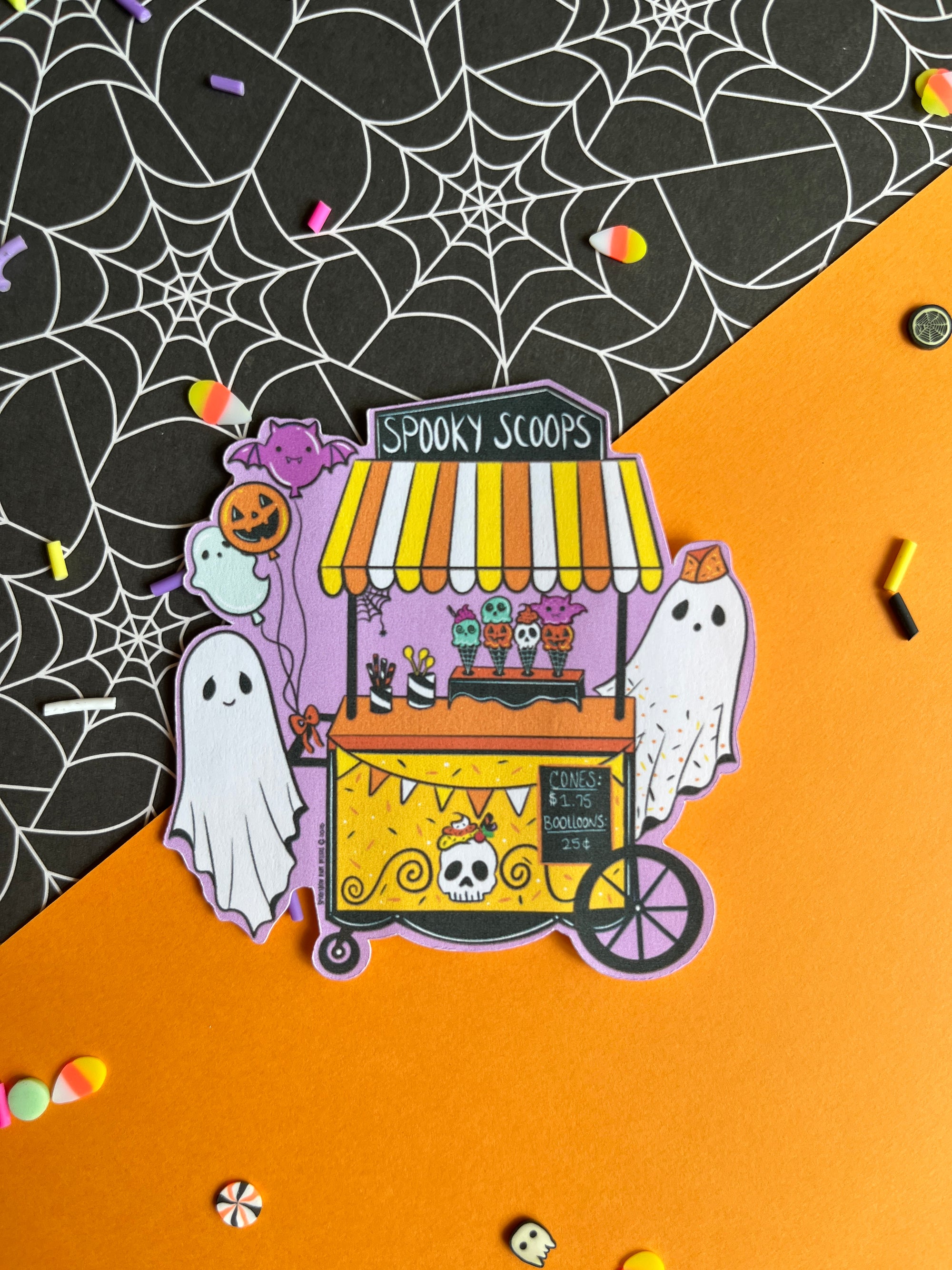 Spooky Scoops Vinyl Sticker