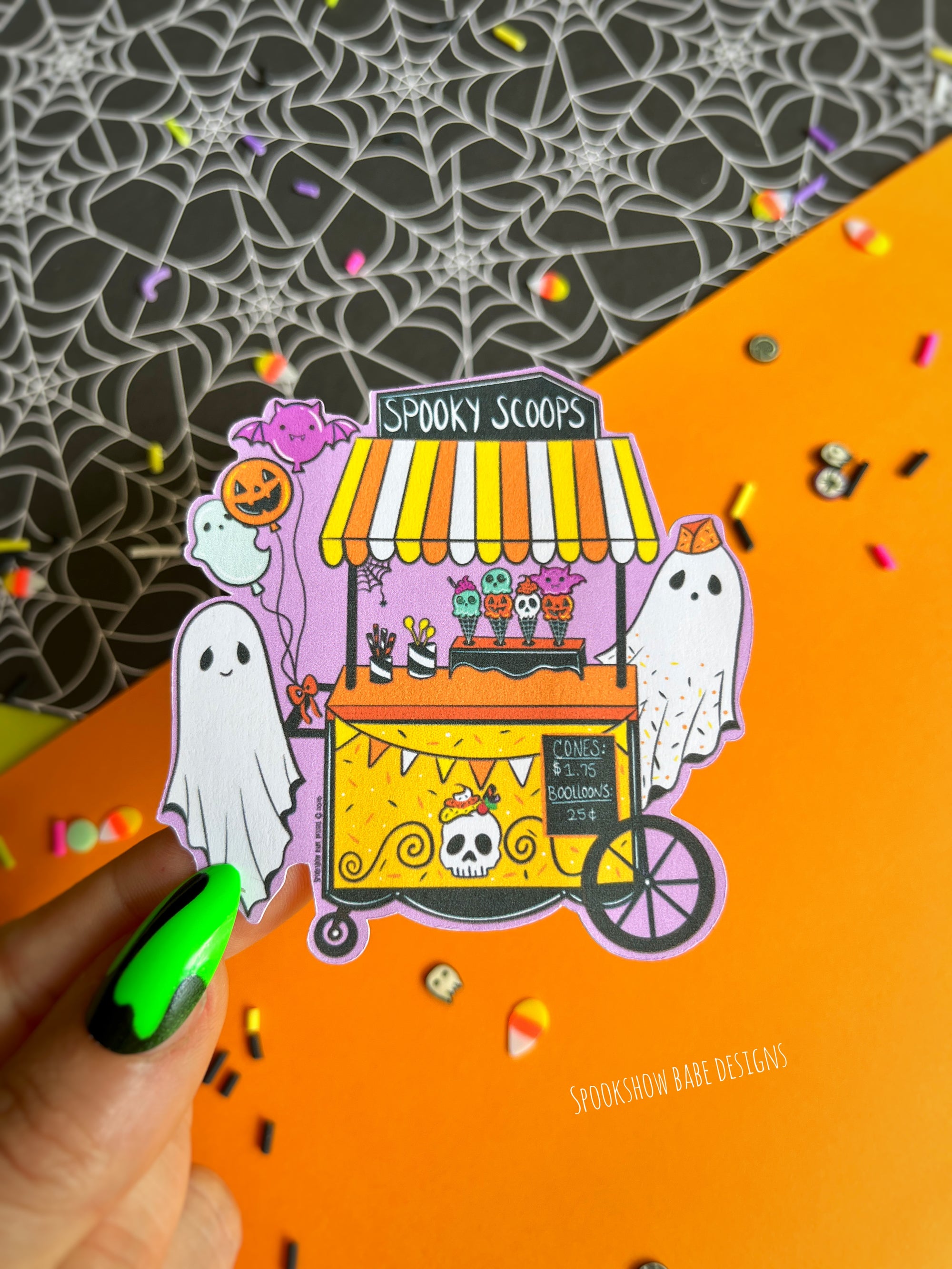 Spooky Scoops Vinyl Sticker