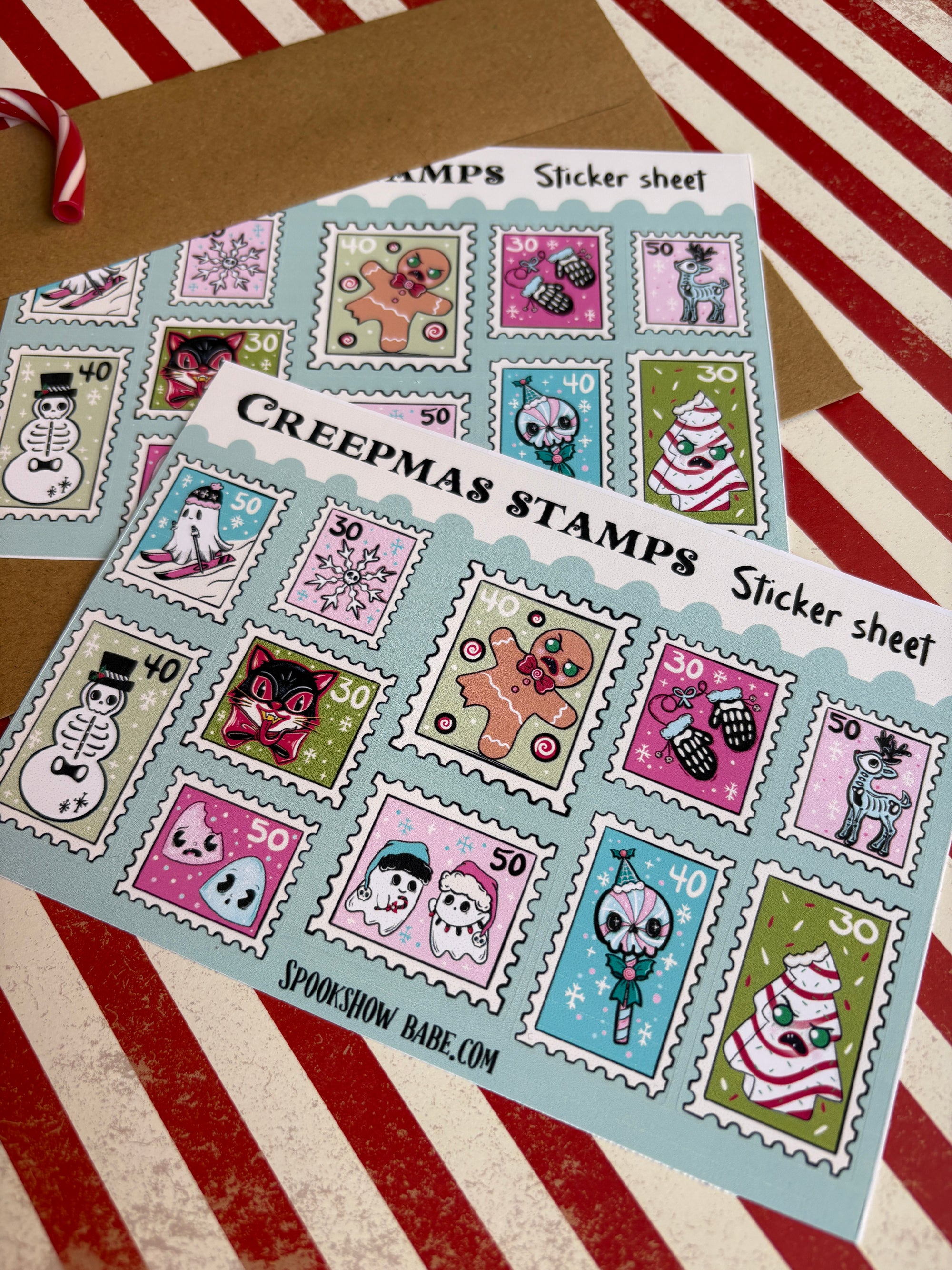 Creepmas Stamps Sticker Sheet