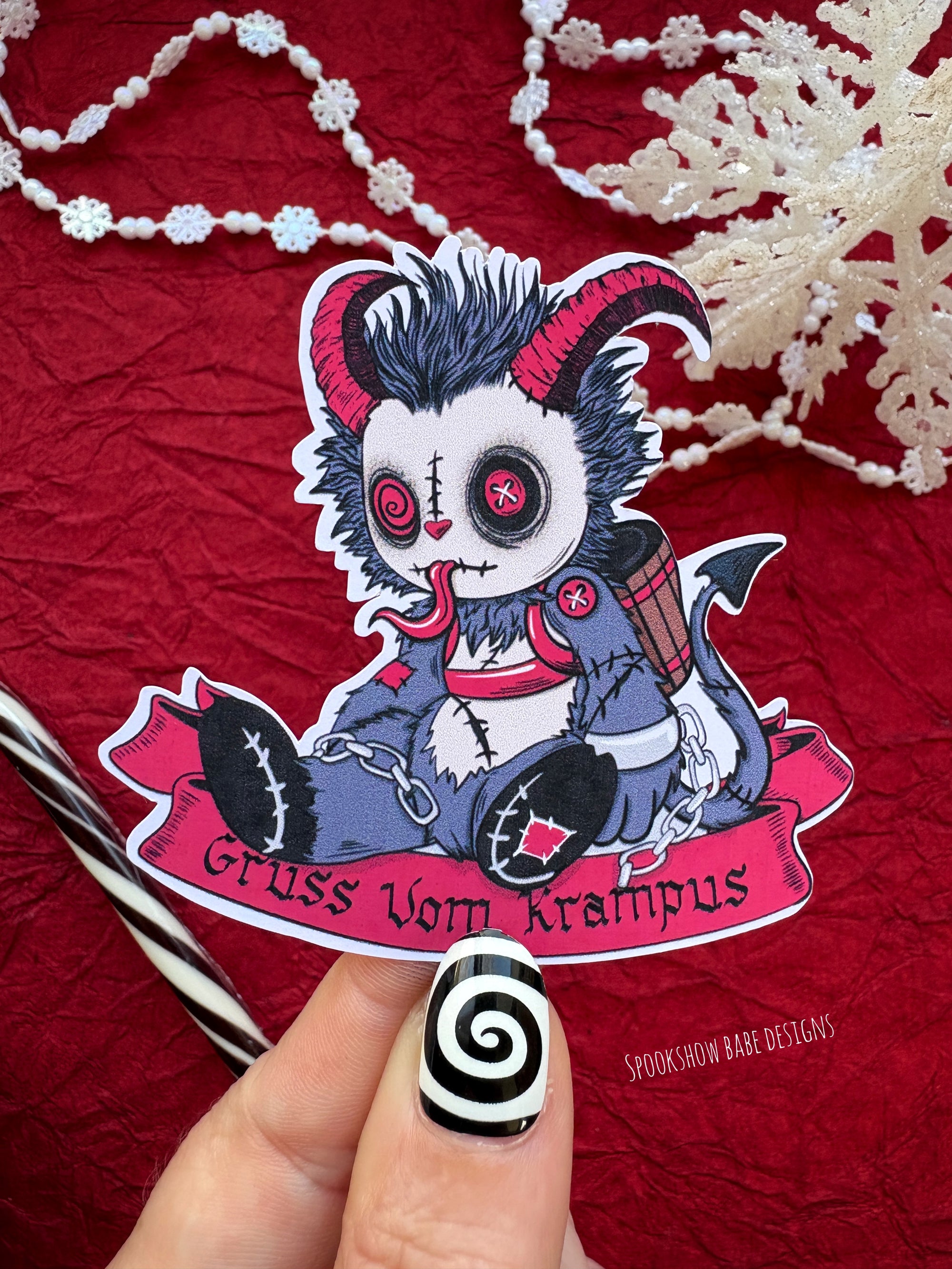 Cute Krampus Vinyl Sticker