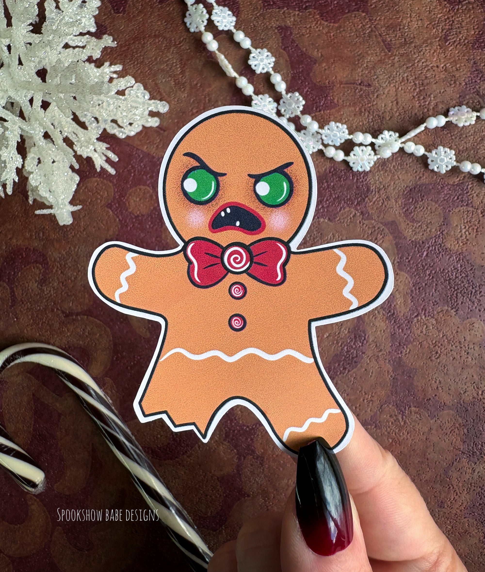 Angry Gingerbread Man Sticker