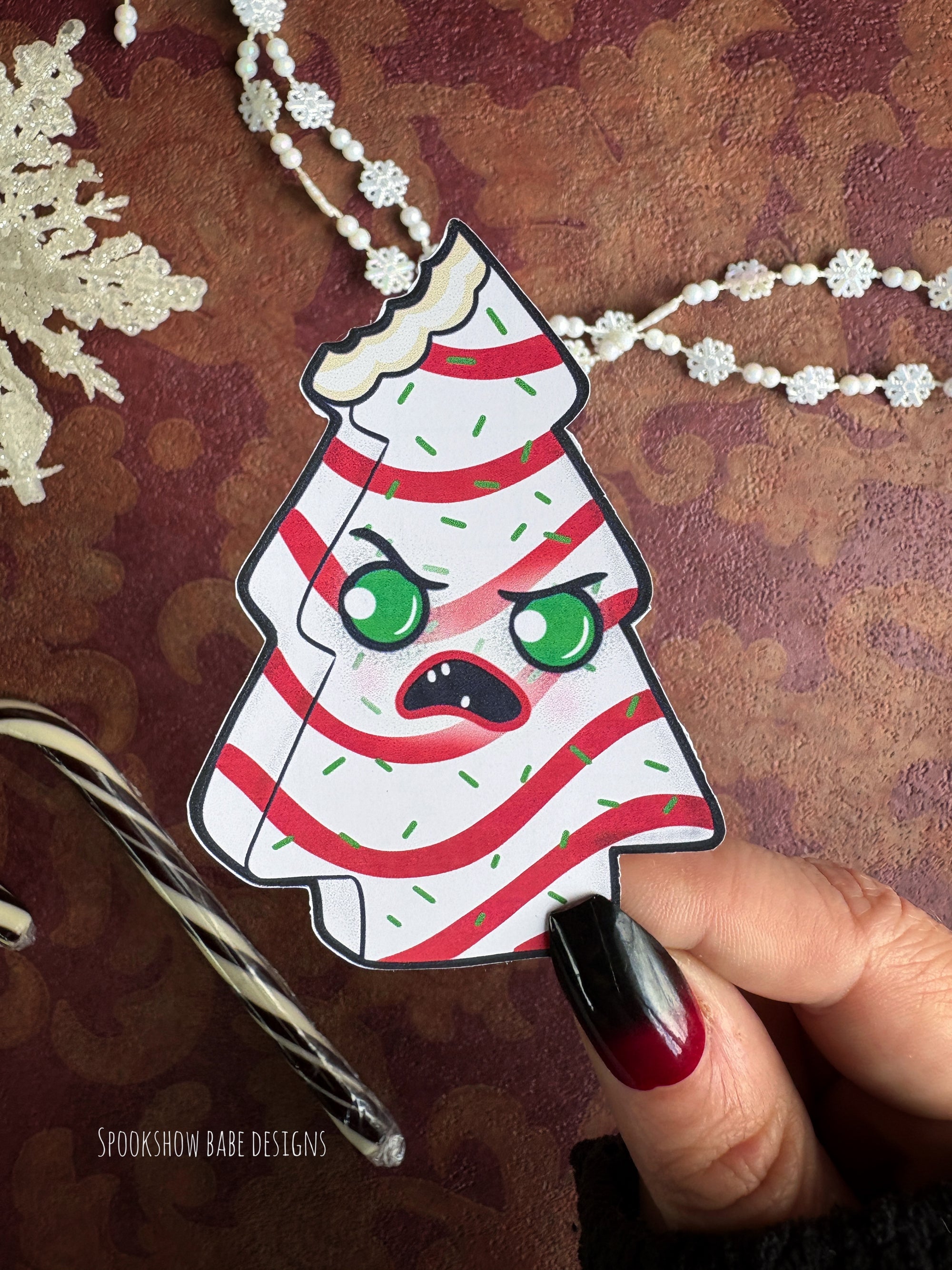 Angry Christmas Cake Sticker