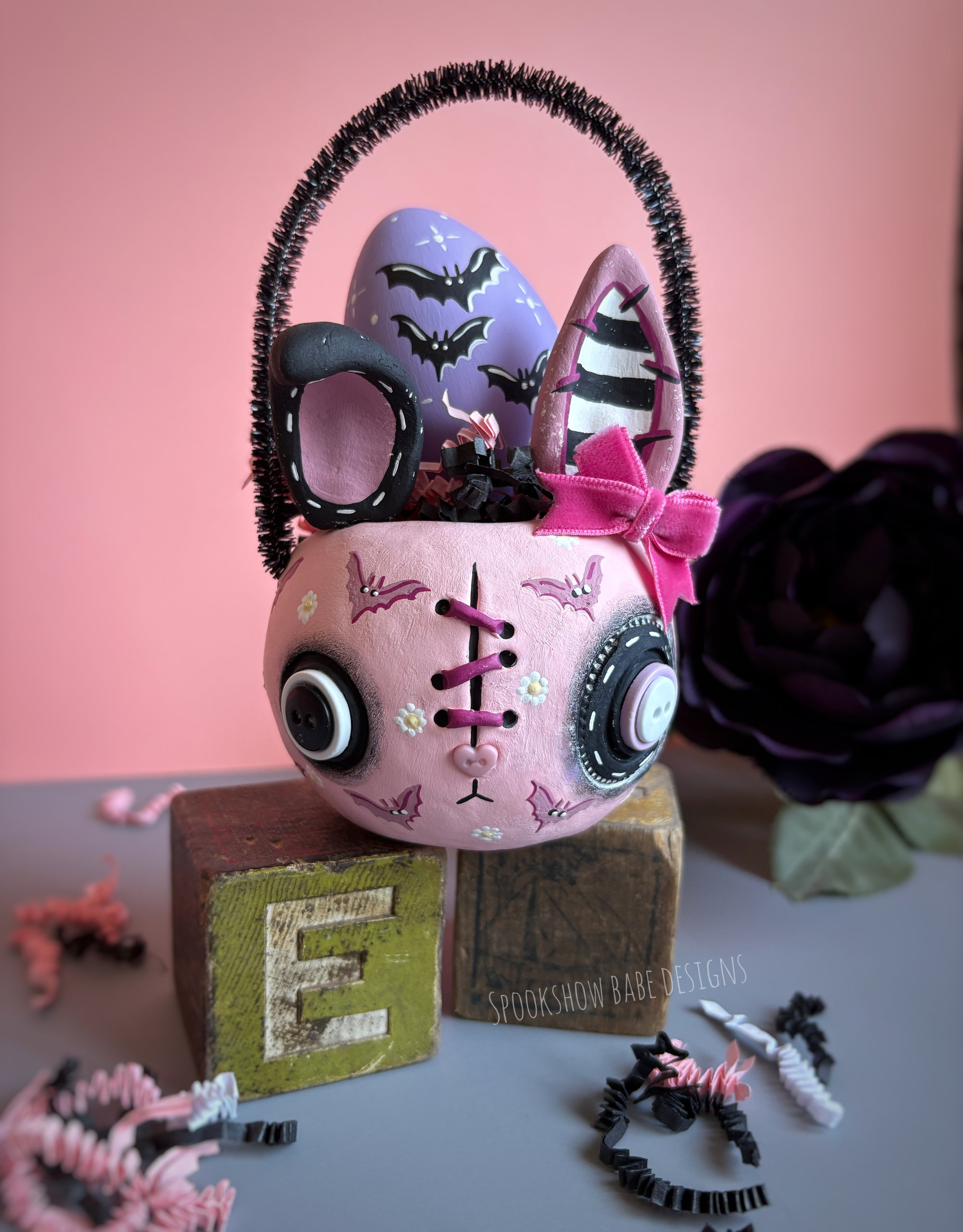 Gothic Bunny Basket 2