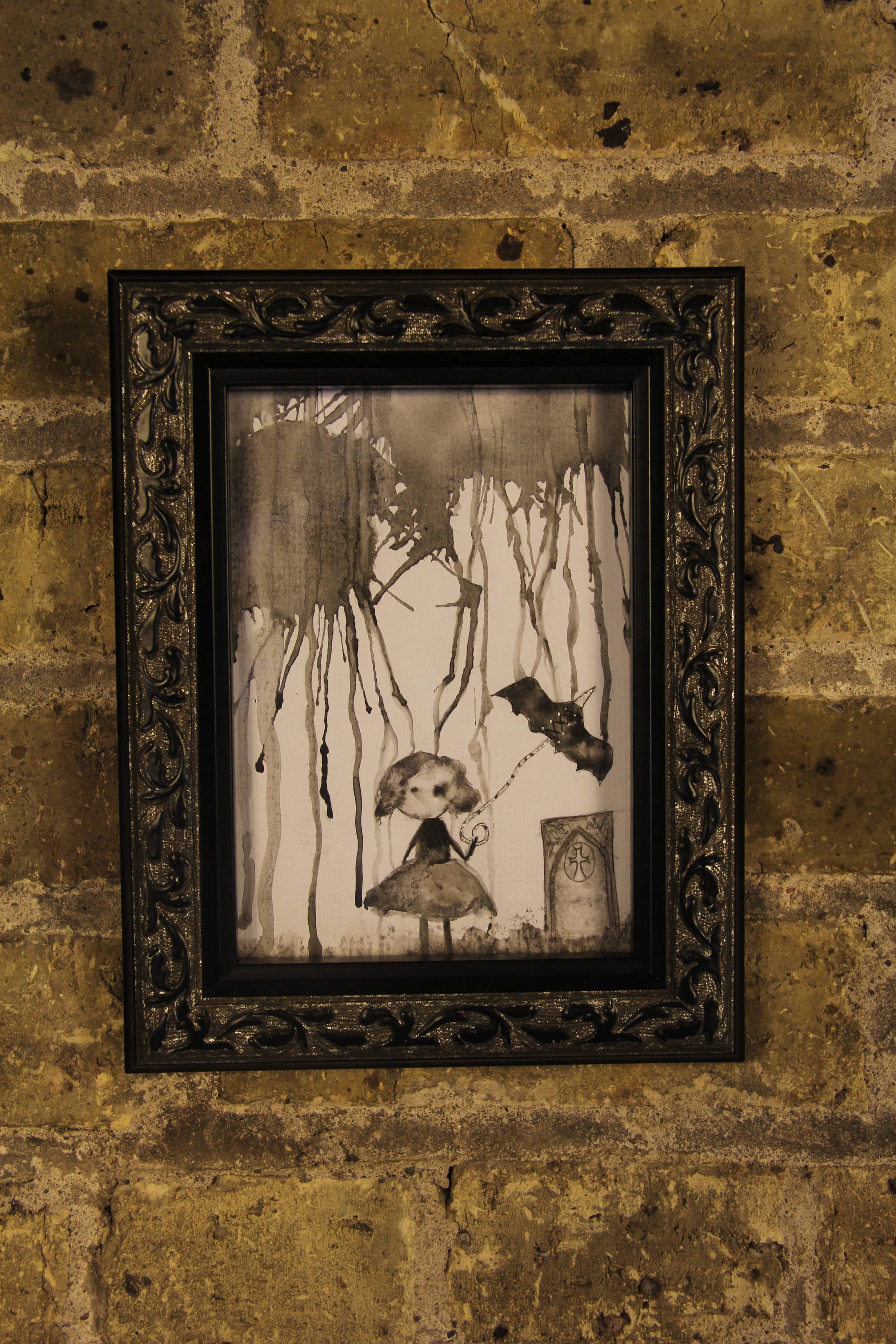 Gothic Watercolor Painting Print